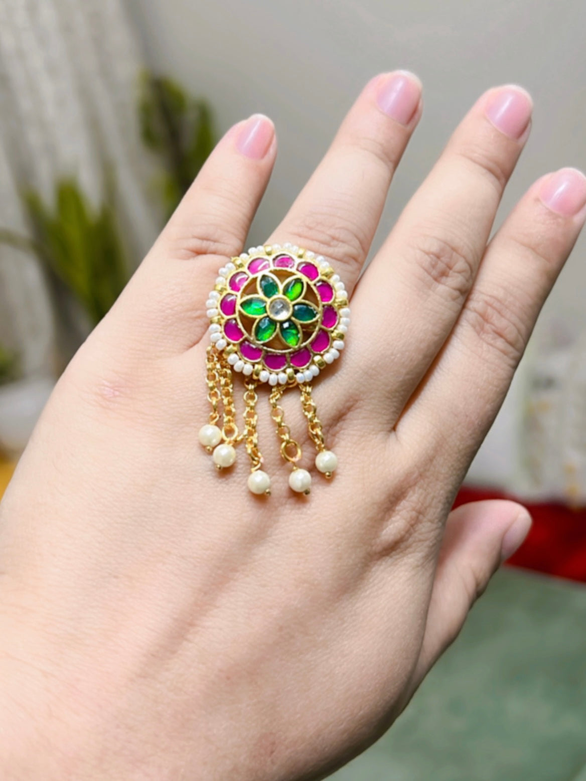 Ruhani Jadau kundan Ring DB-GP1900Z2