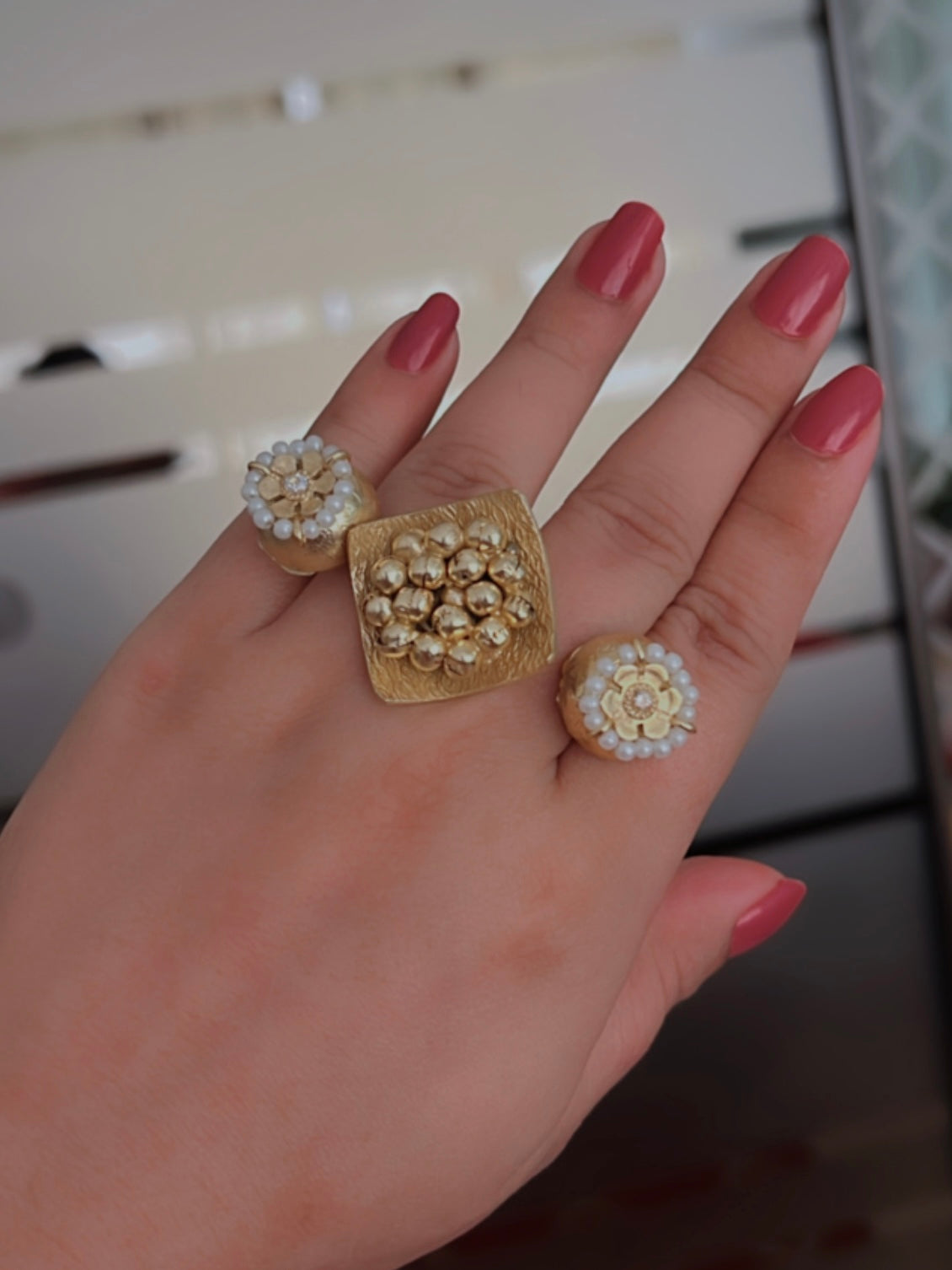 Niharika Double Finger Ring DB-GP15001Z2