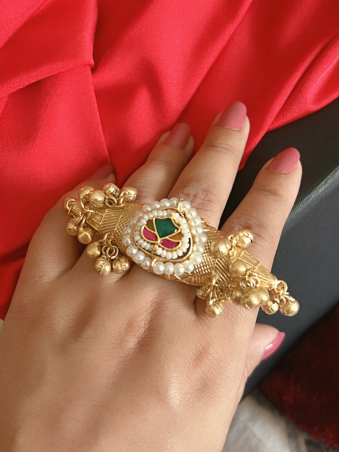 Rukhsar Kundan Statement Ring DB-GP15001Z2