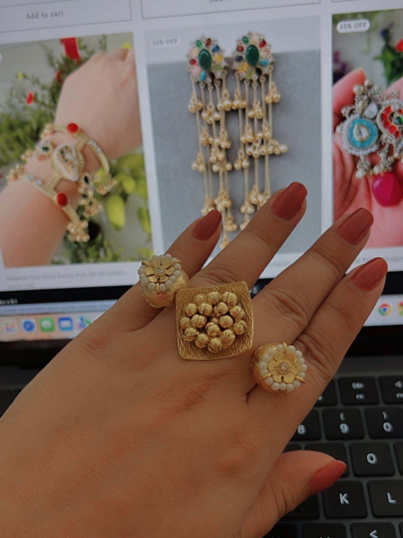 Niharika Double Finger Ring DB-GP15001Z2