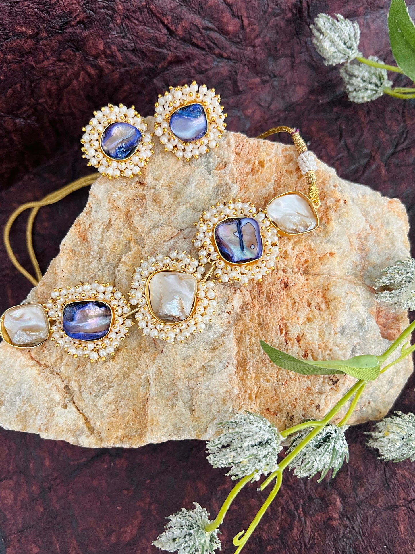 TRENDY MOTHER OF PEARL MULTICOLOR CHOKER DB-GP1600Z2