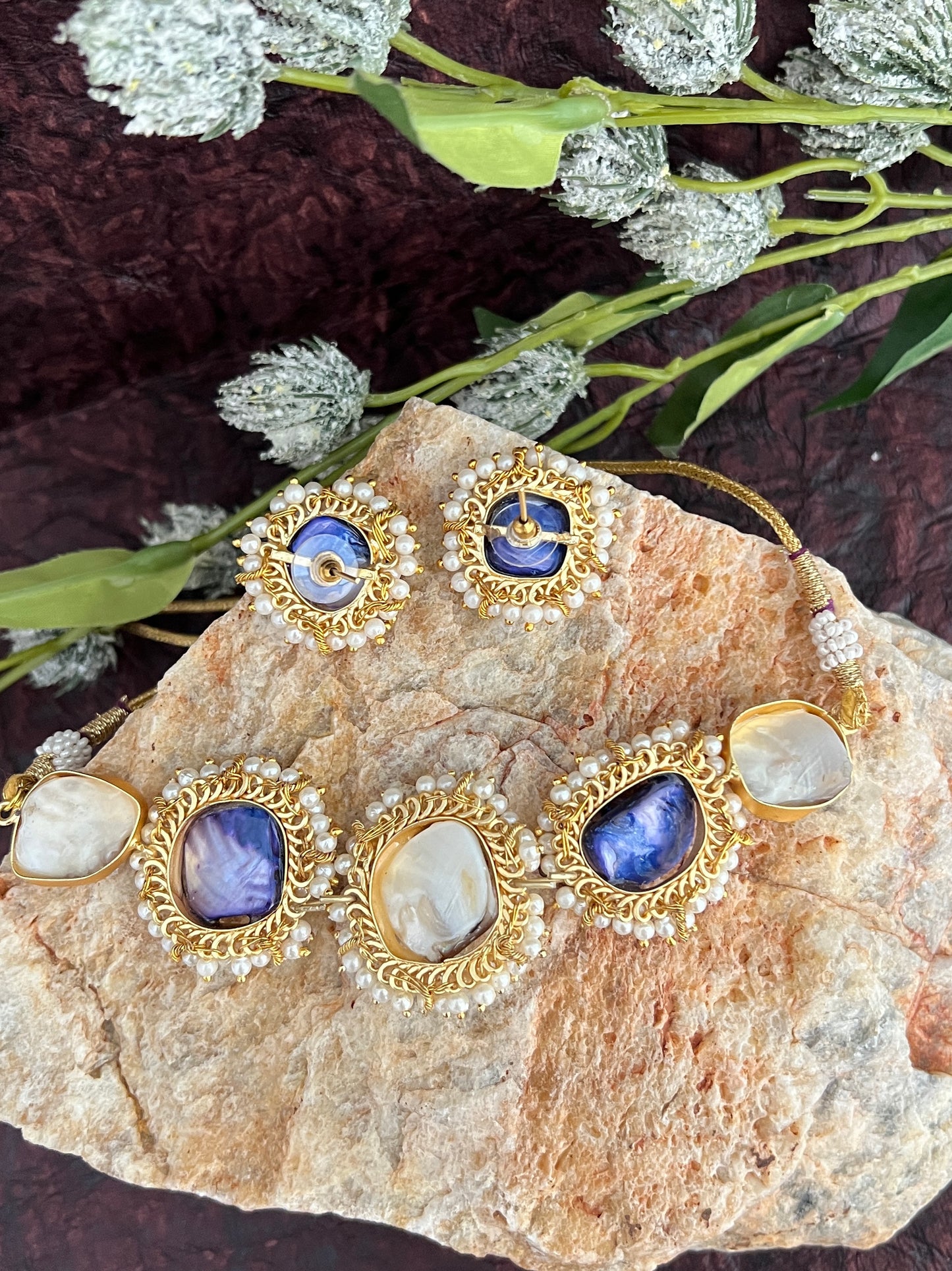TRENDY MOTHER OF PEARL MULTICOLOR CHOKER DB-GP1600Z2