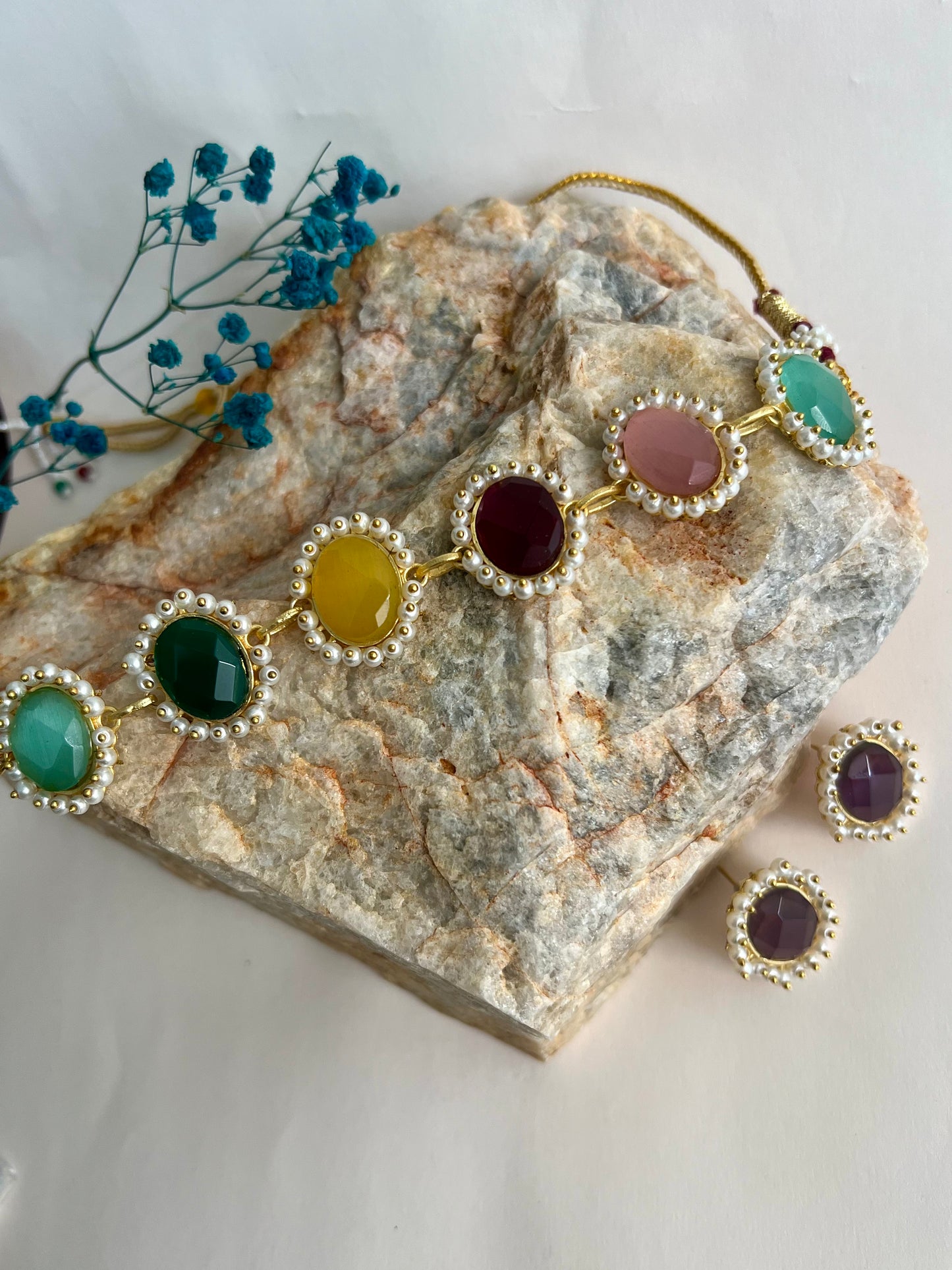 TRENDY GEMSTONE MULTICOLOR CHOKER DB-GP1760Z2