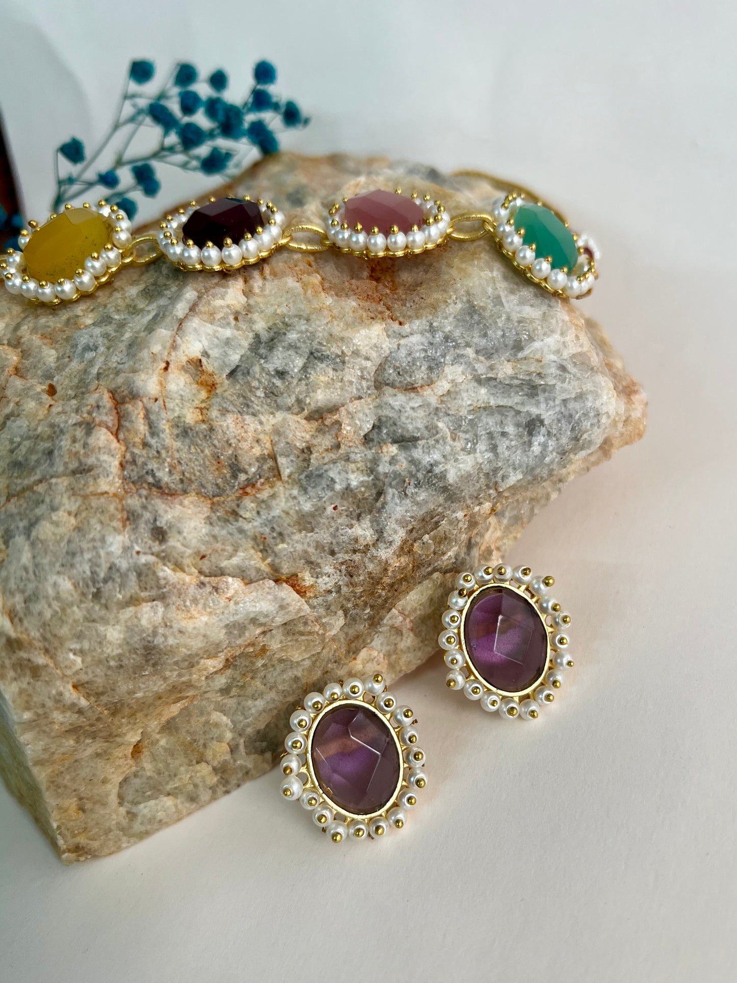 TRENDY GEMSTONE MULTICOLOR CHOKER DB-GP1760Z2