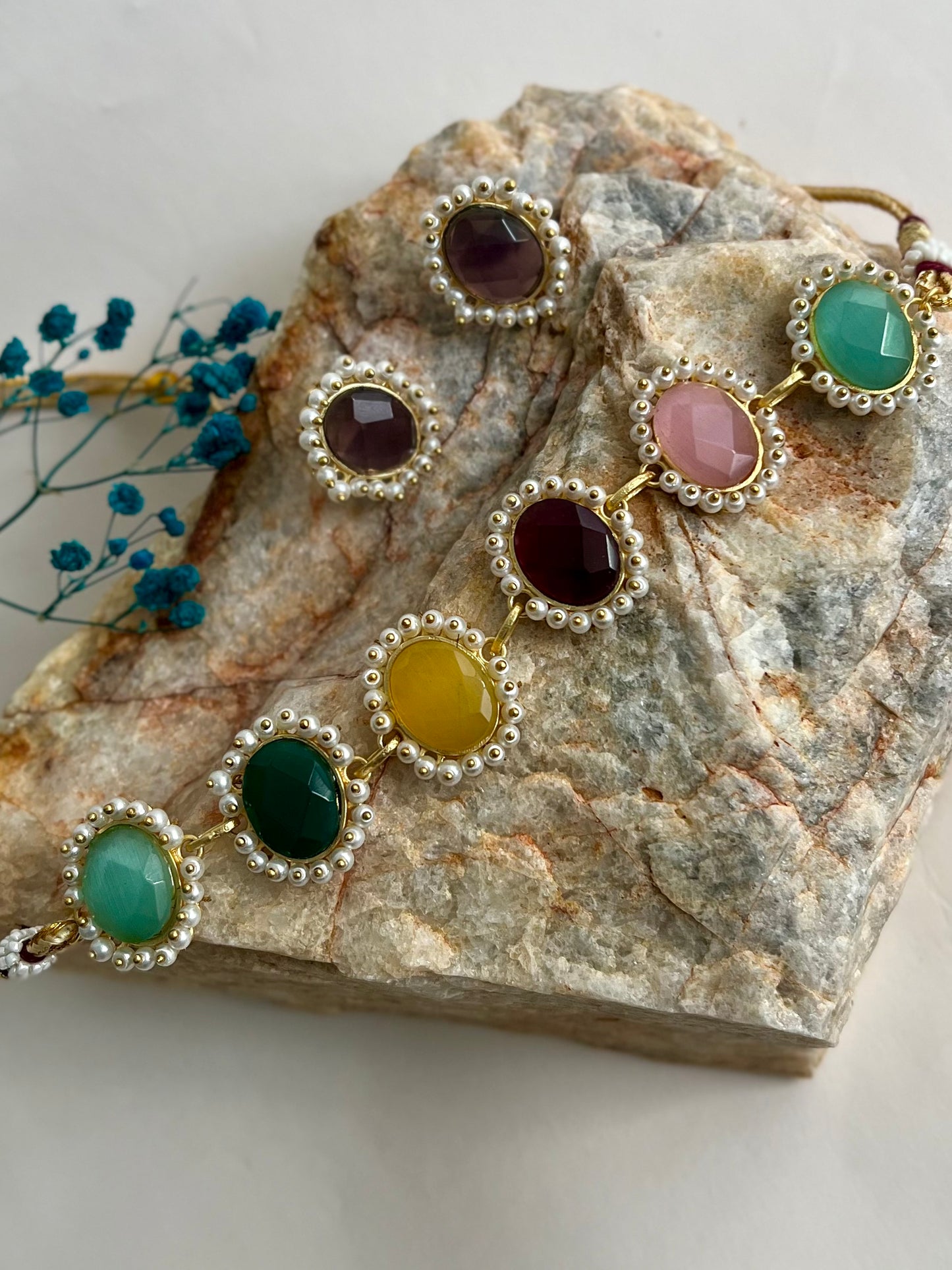 TRENDY GEMSTONE MULTICOLOR CHOKER DB-GP1760Z2