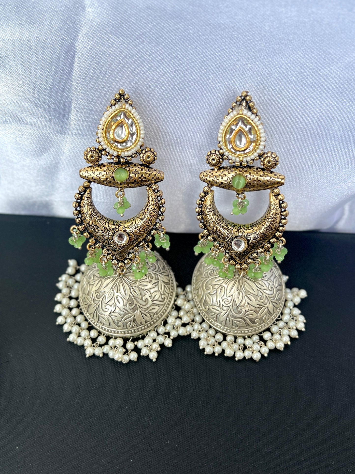 Jhankaar Oversized Statement Earrings DB-SR116000Z2