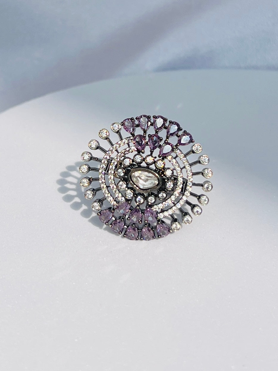 Lavie Cocktail Party ring in Lavender AD DB-AD19500Z2