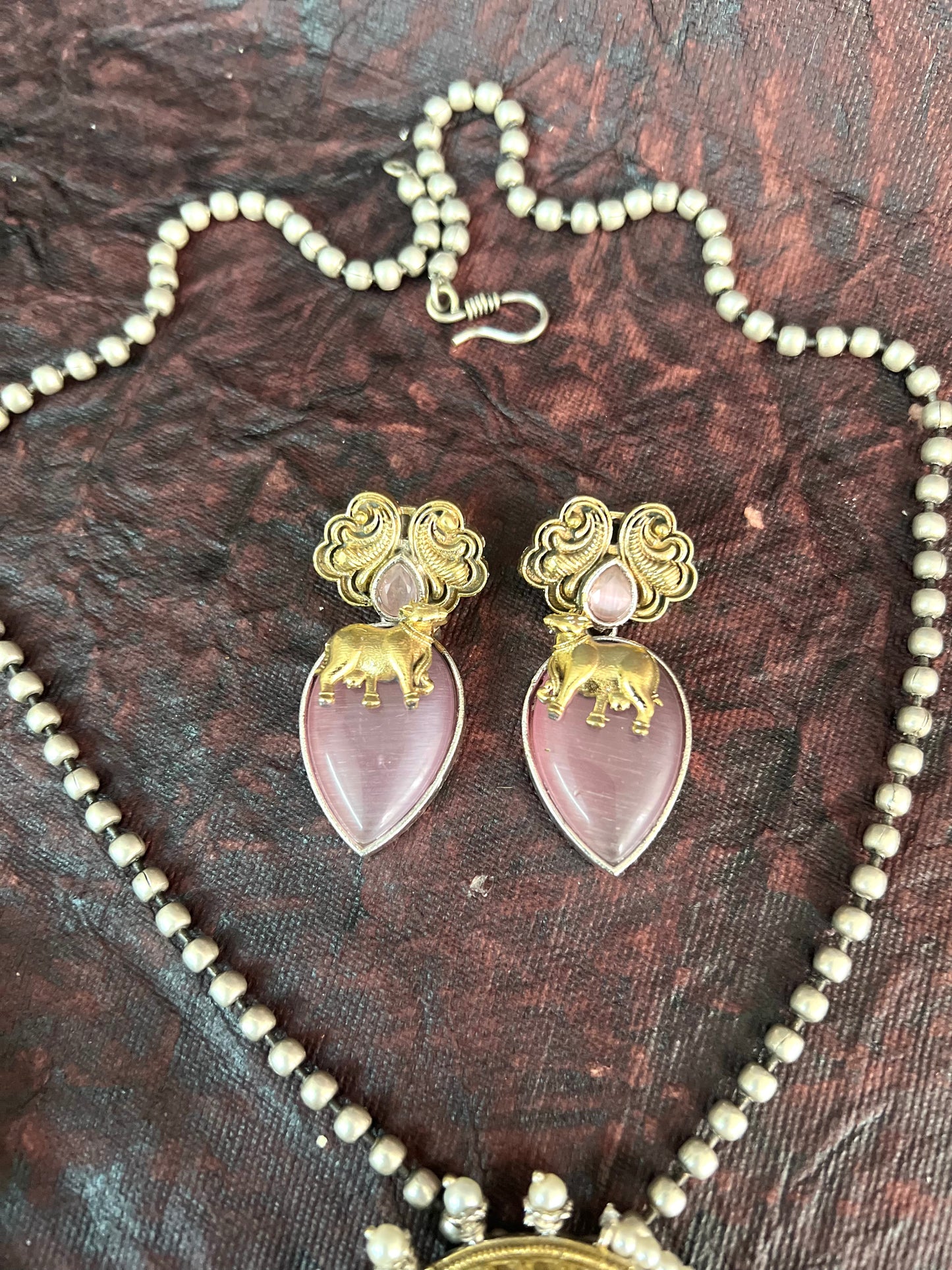DUAL TONE NANDI FUSION NECKLACE SET DB-SR11700Z