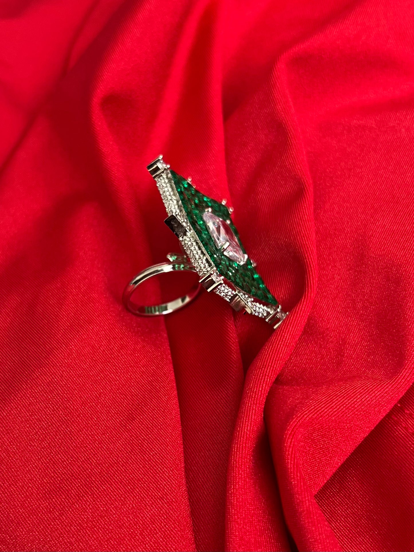 GREEN COCKTAIL PARTY AD RING DB-AD19500Z2