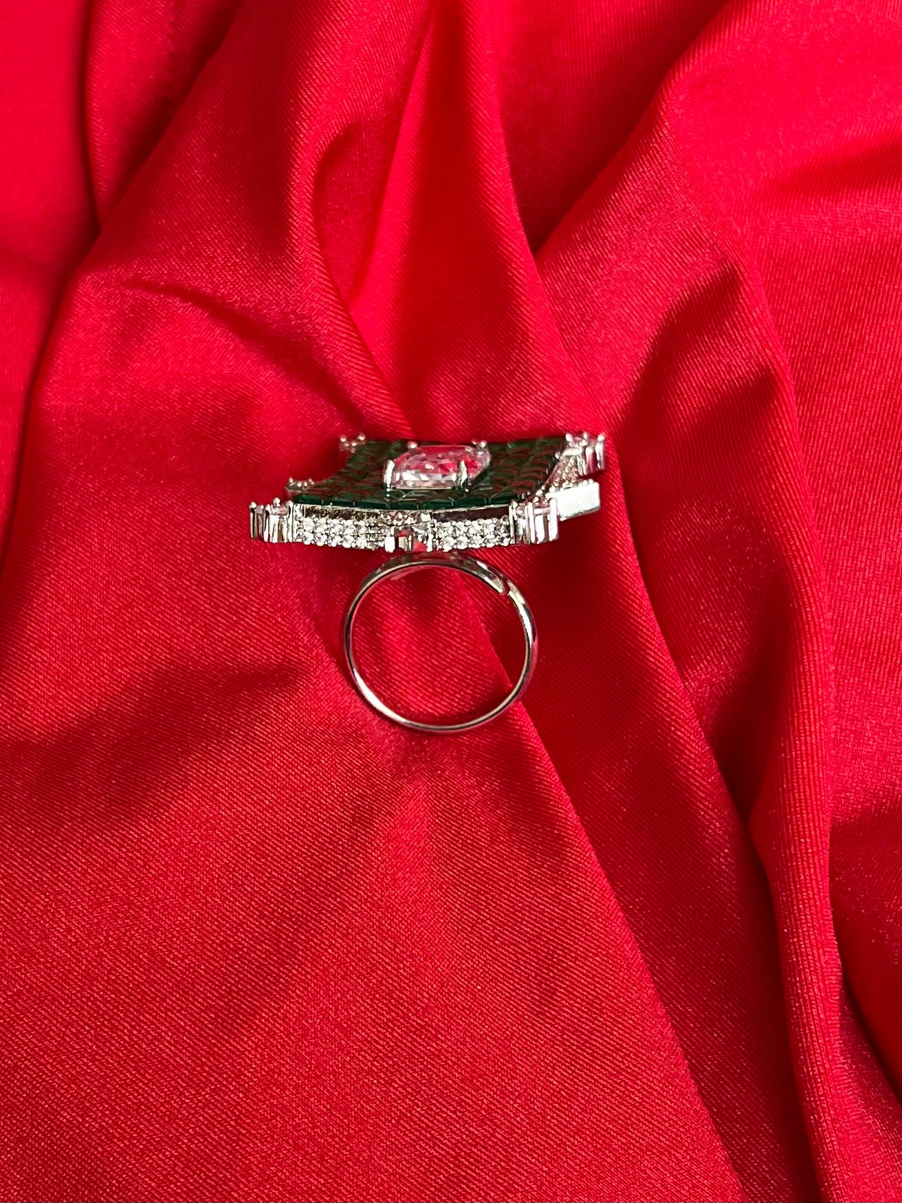 GREEN COCKTAIL PARTY AD RING DB-AD19500Z2