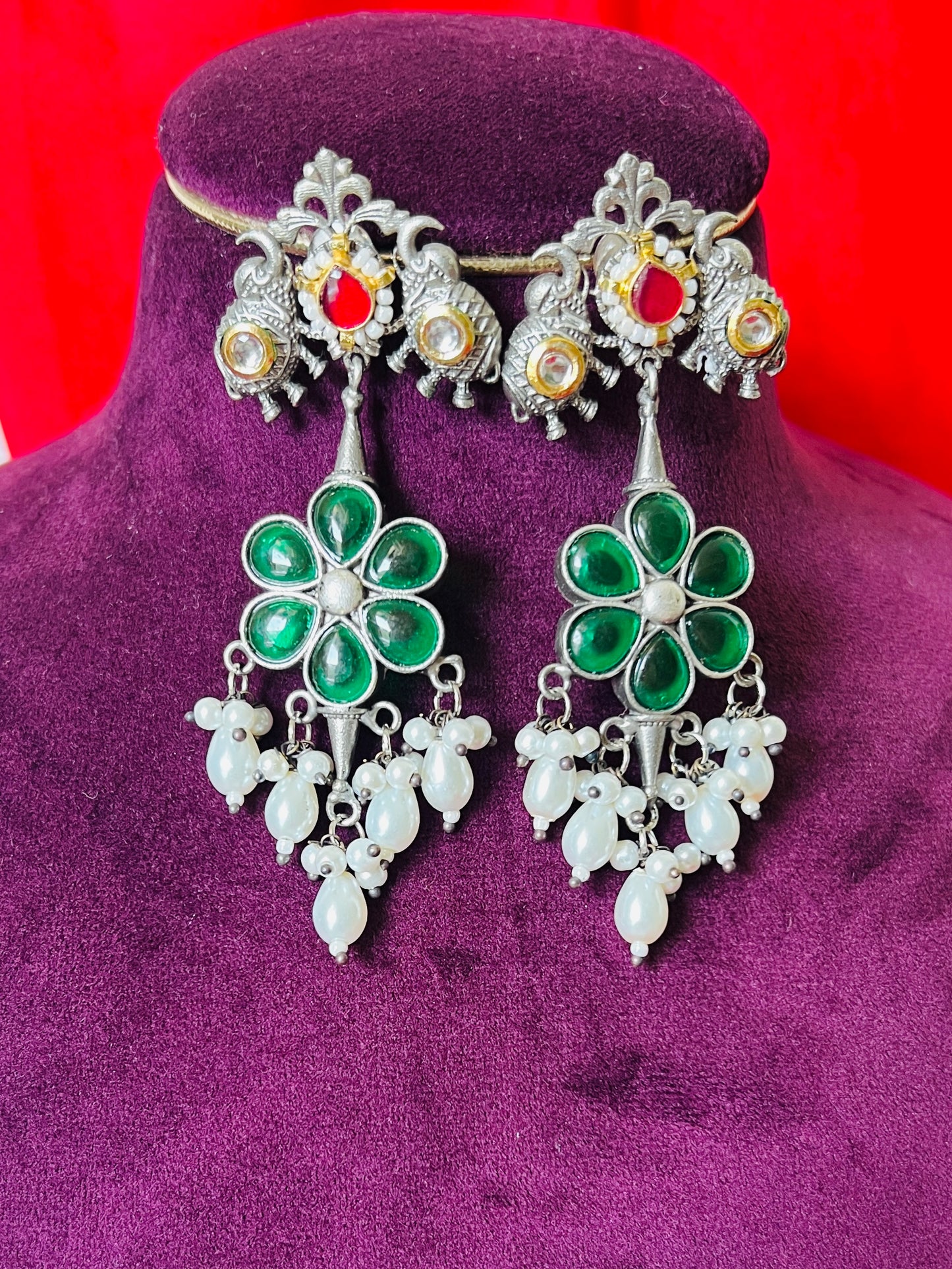 Silver Hasli Style Choker Necklace Set DB-GP122000Z2