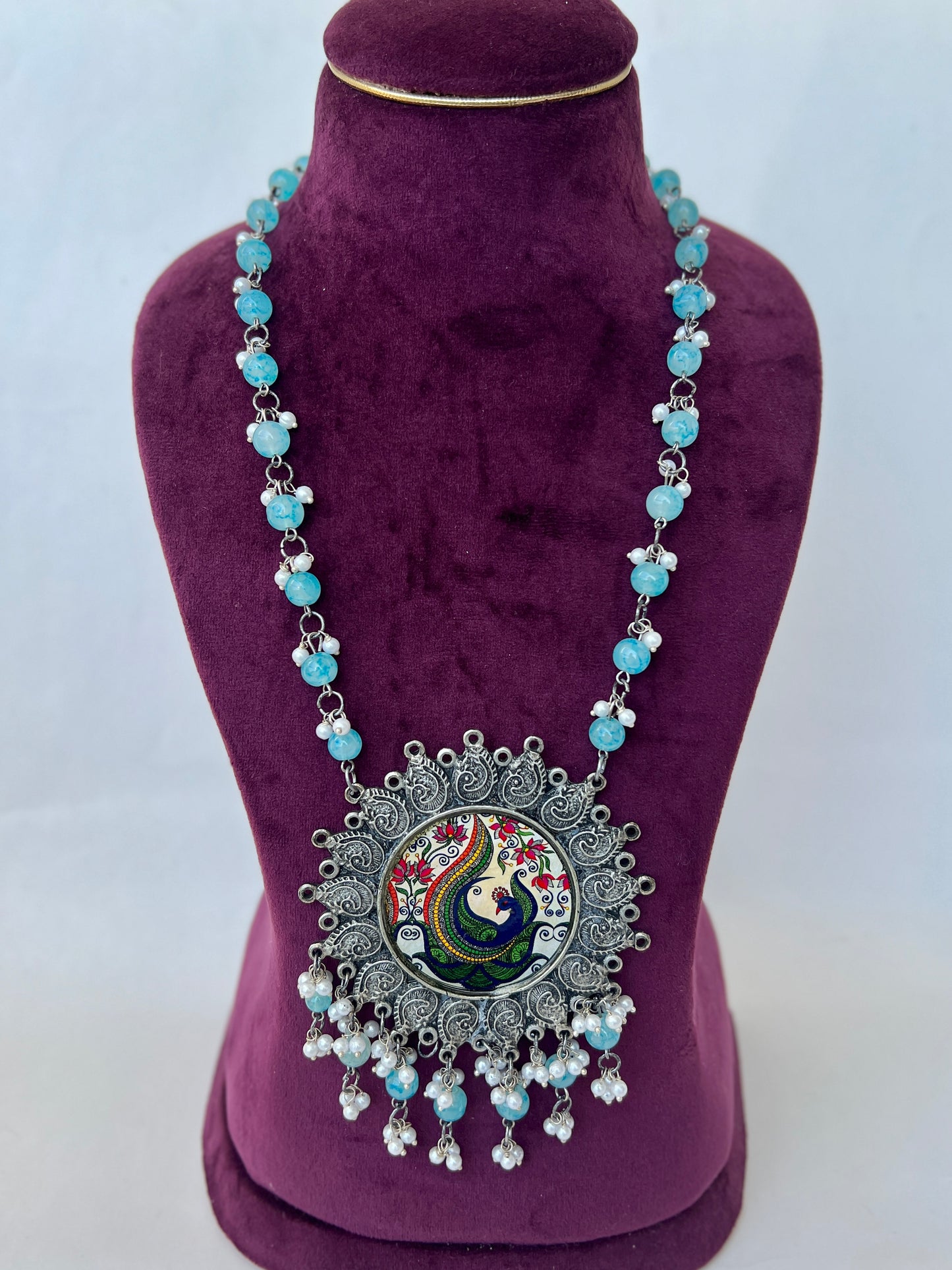 Sufiaa Oxidised Peacock Long Necklace DB-OX6000Z2