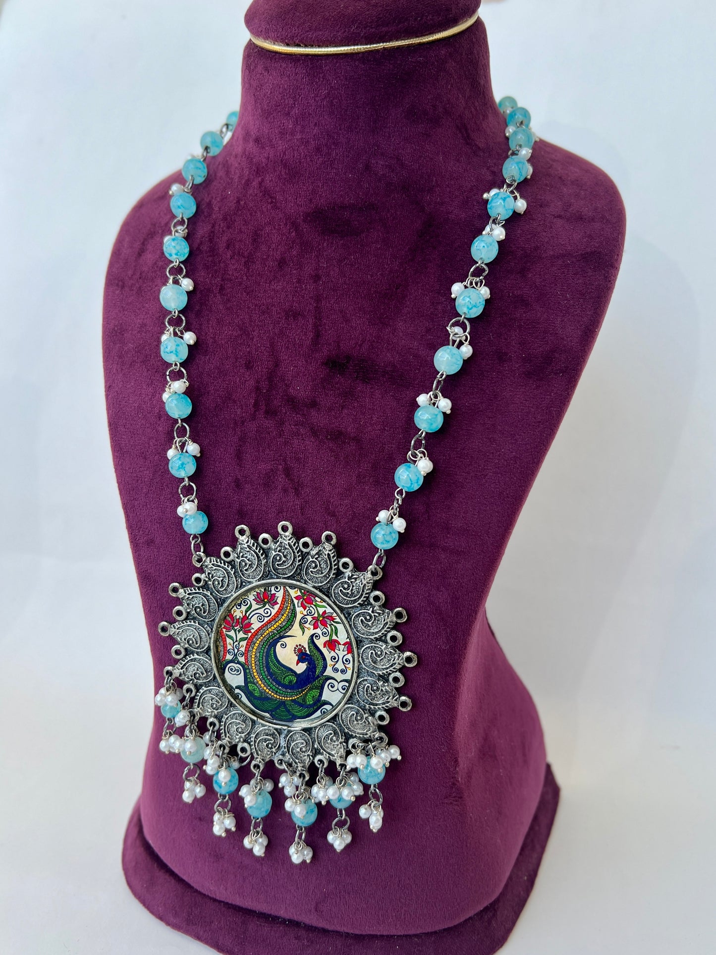 Sufiaa Oxidised Peacock Long Necklace DB-OX6000Z2