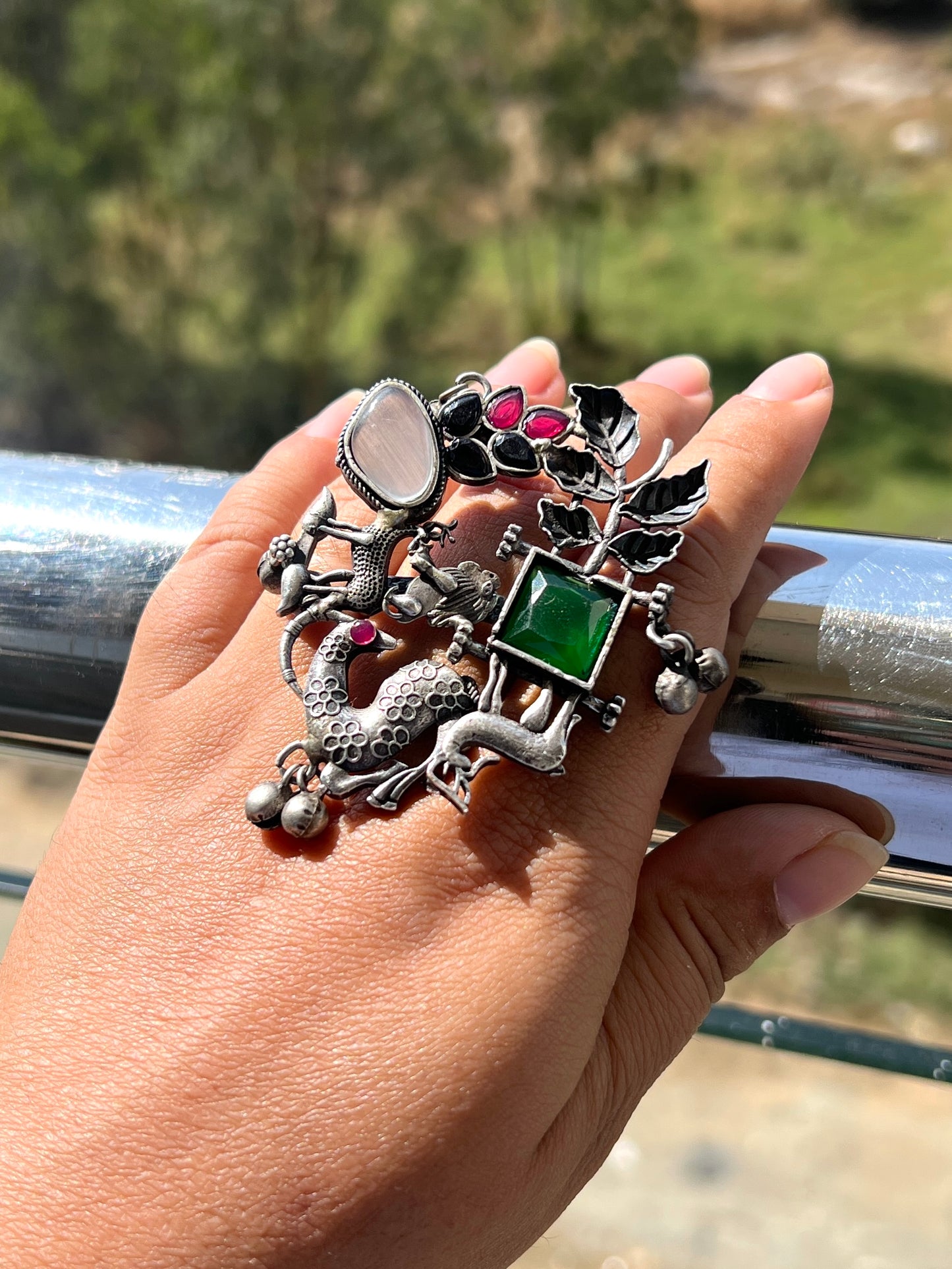 Hirni Oxidised Finger Ring DB-OX5000Z2