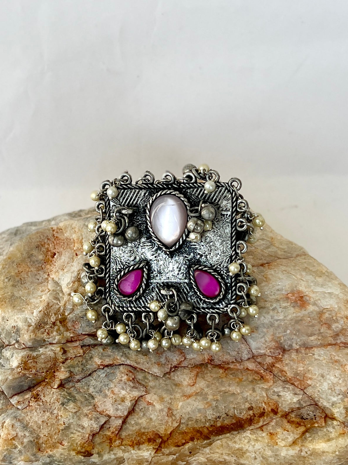 Sarah Oxidised Square Finger Ring DB-OX5000Z2