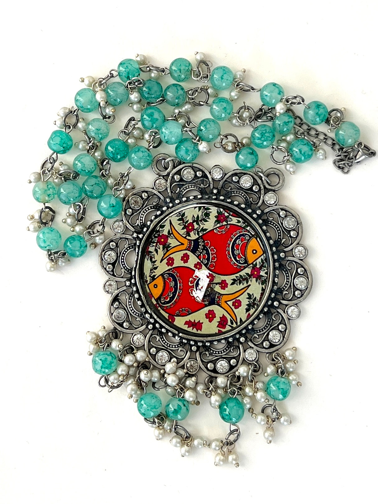 Sufiaa Oxidised Peacock Long Necklace DB-OX6000Z2