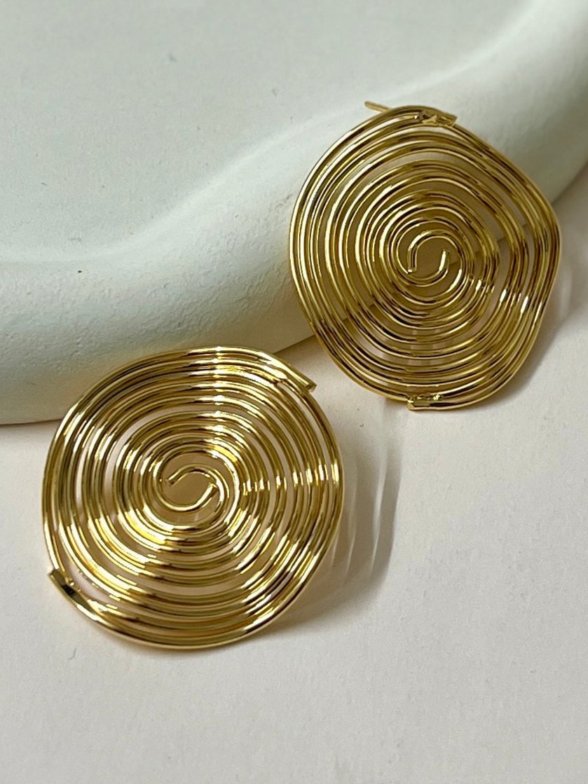 CIRCULAR RING STATEMENT EARRINGS DB-GP0800ZR