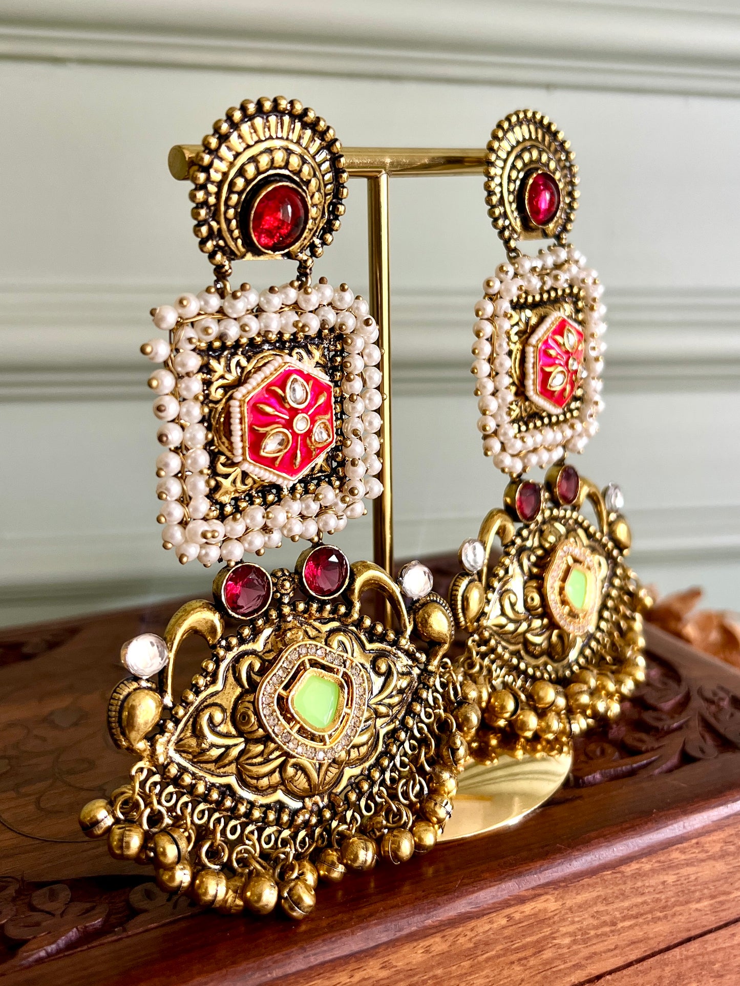 Shereen Meenakari Dangler Earrings DB-GP22800Z2