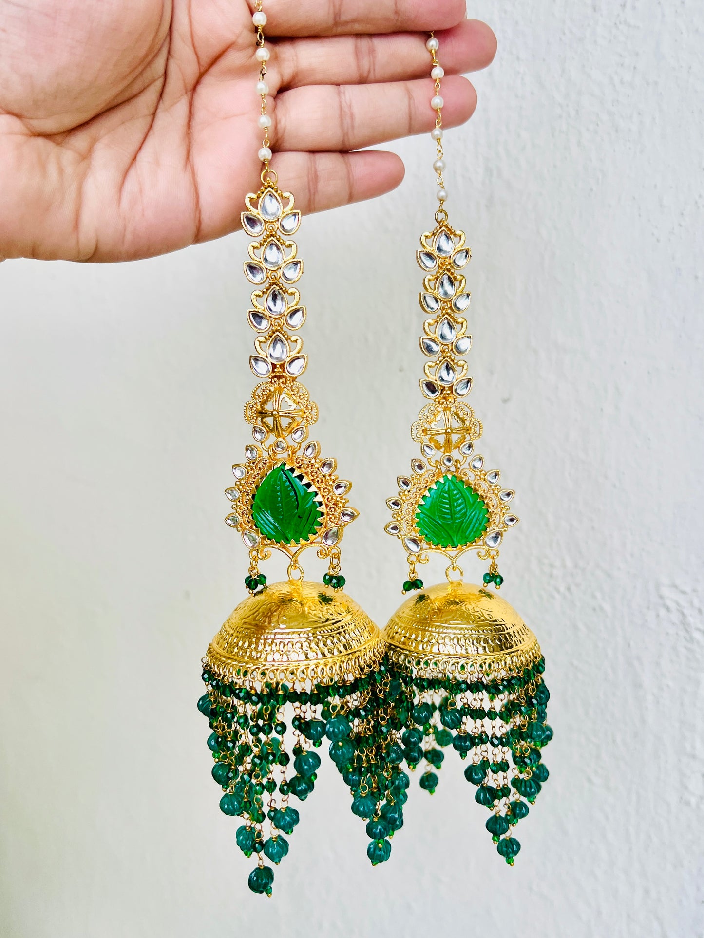 Nimrat Jhumka Earrings with Mangtika DB-GP22000Z2