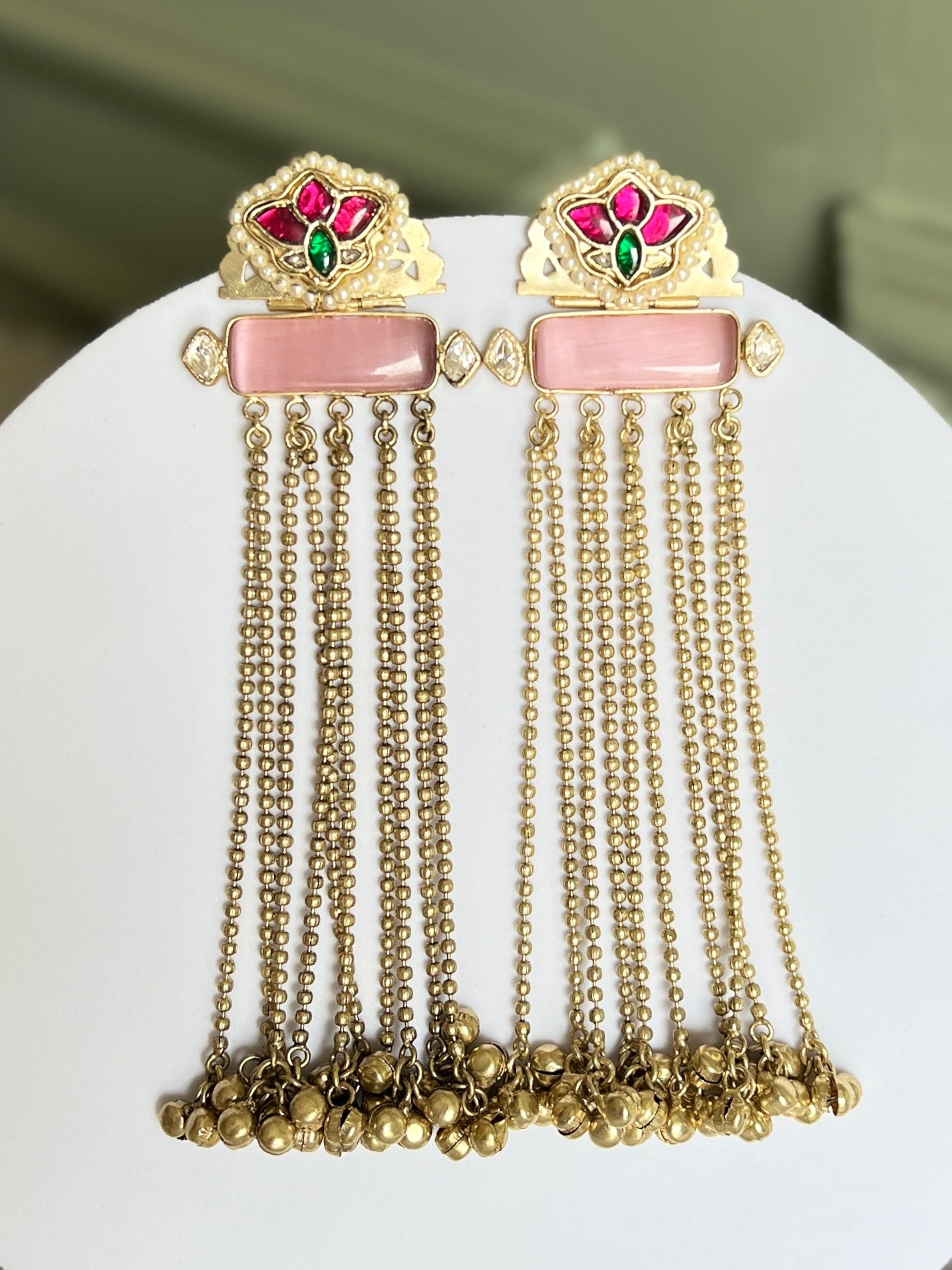 Prachi Kundan Tassels Earrings DB-GP16002Z2