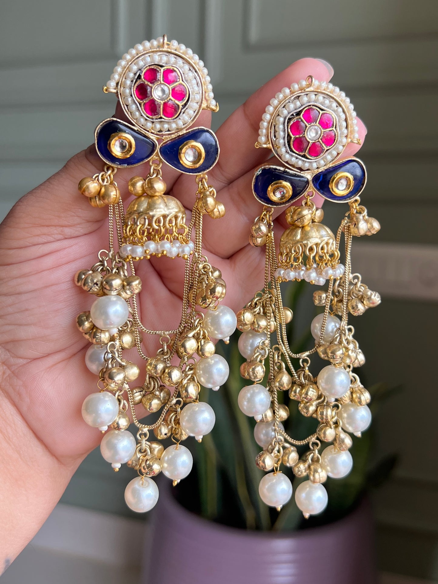 Mira Pachi Kundan Dangler Earrings DB-GP17402Z2