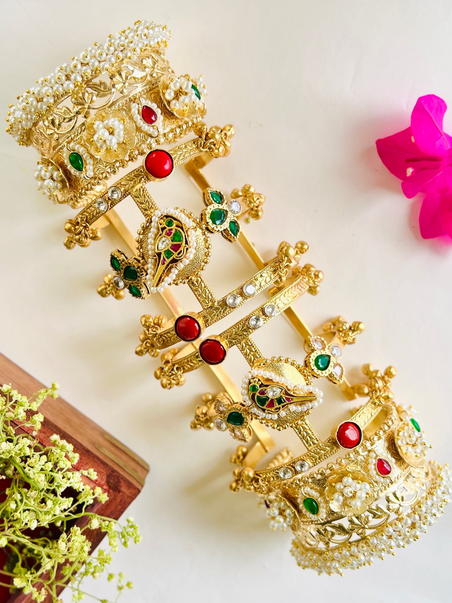 Padmavati Gold Plated Kundan Kada DB-GP12000Z2