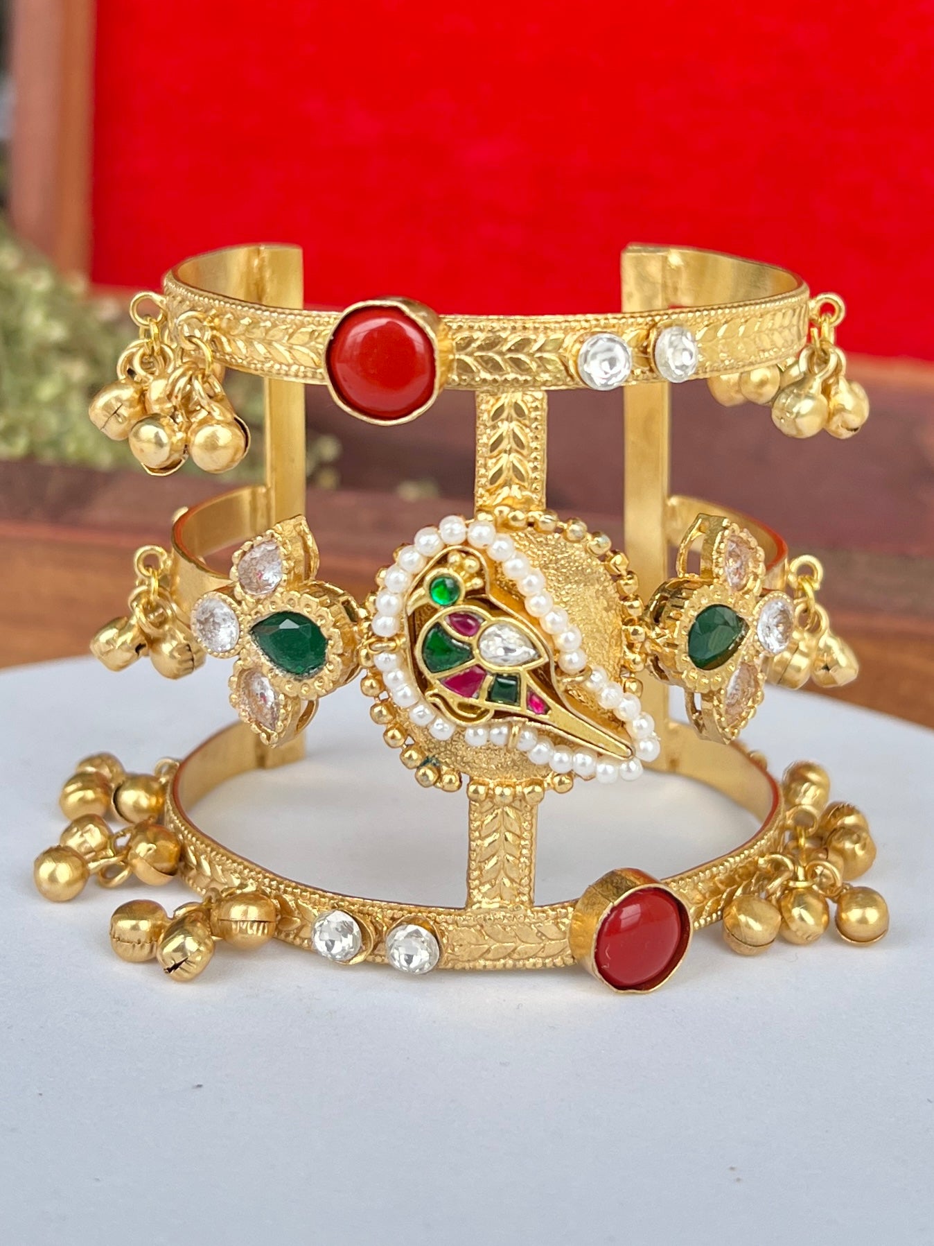 Padmavati Gold Plated Kundan Kada DB-GP12000Z2