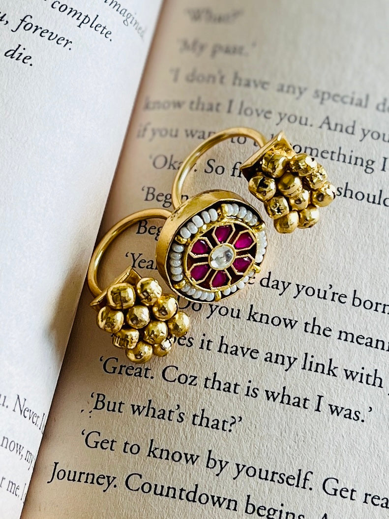 Nandini Kundan Golden Ring DB-GP1600Z2