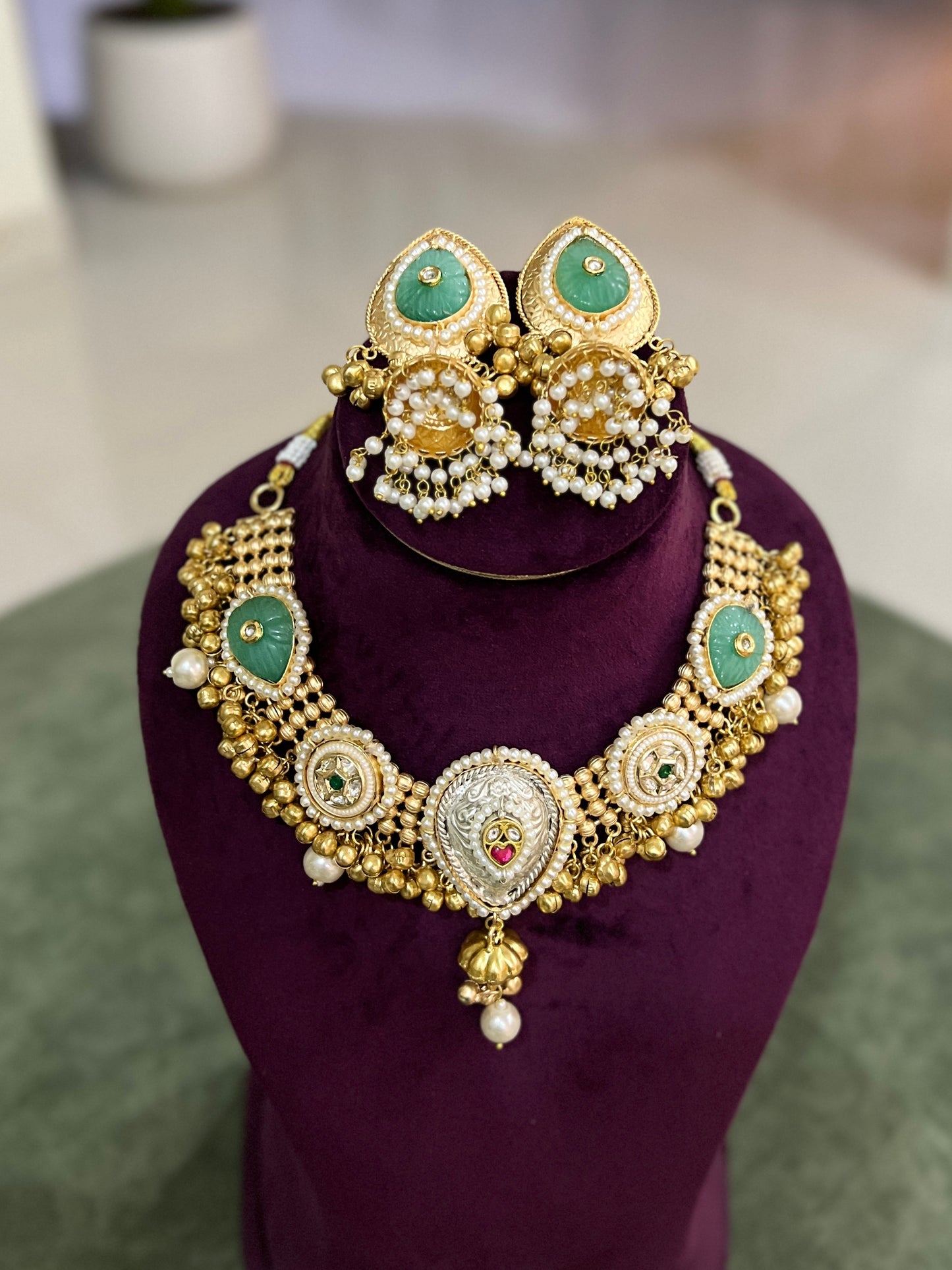 Vasundhara Fusion Jadau Necklace DB-GP142001Z2