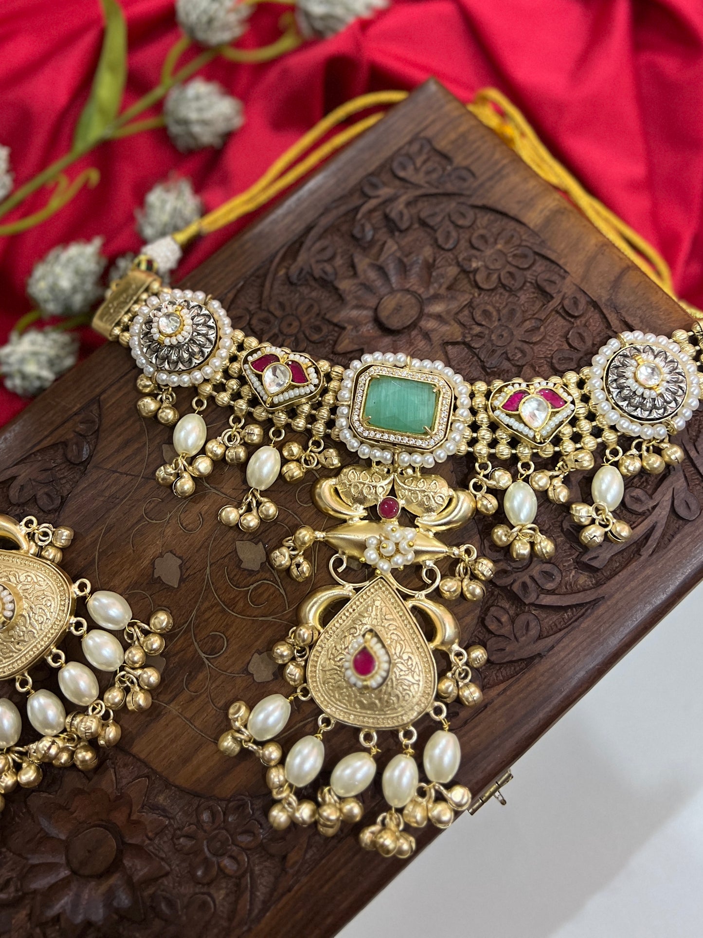 Veena Jadau Fusion Necklace DB-GP140001Z2