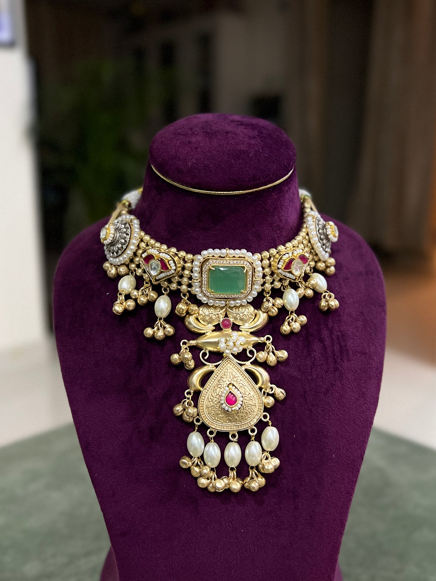 Veena Jadau Fusion Necklace DB-GP140001Z2