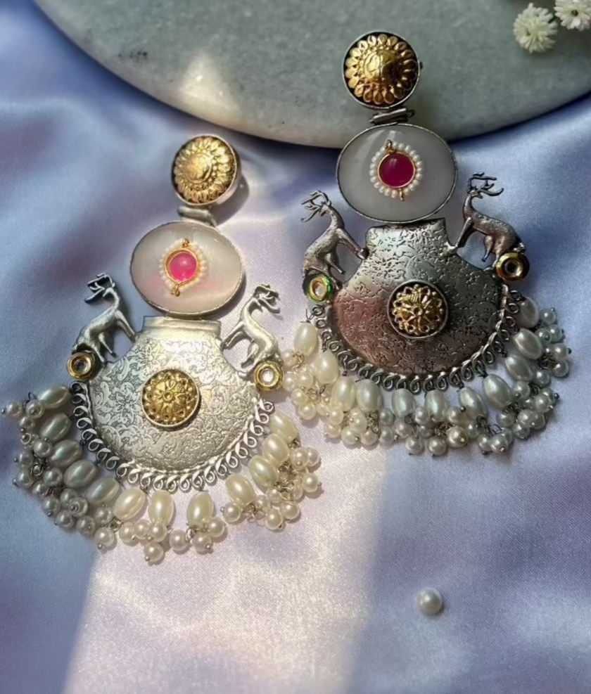 Rani Silver Replica Dangler Earring DB-SR10005