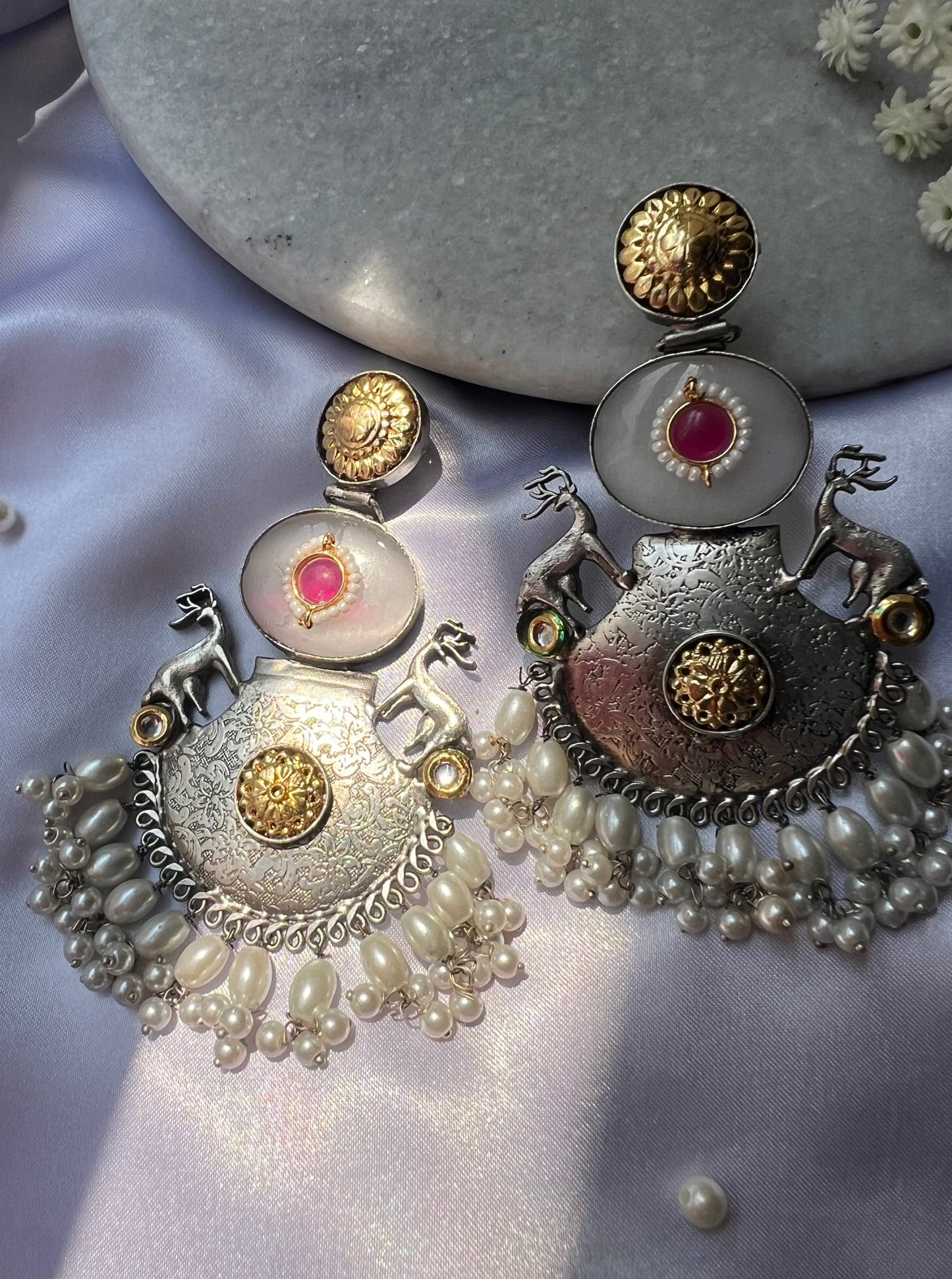 Rani Silver Replica Dangler Earring DB-SR10005