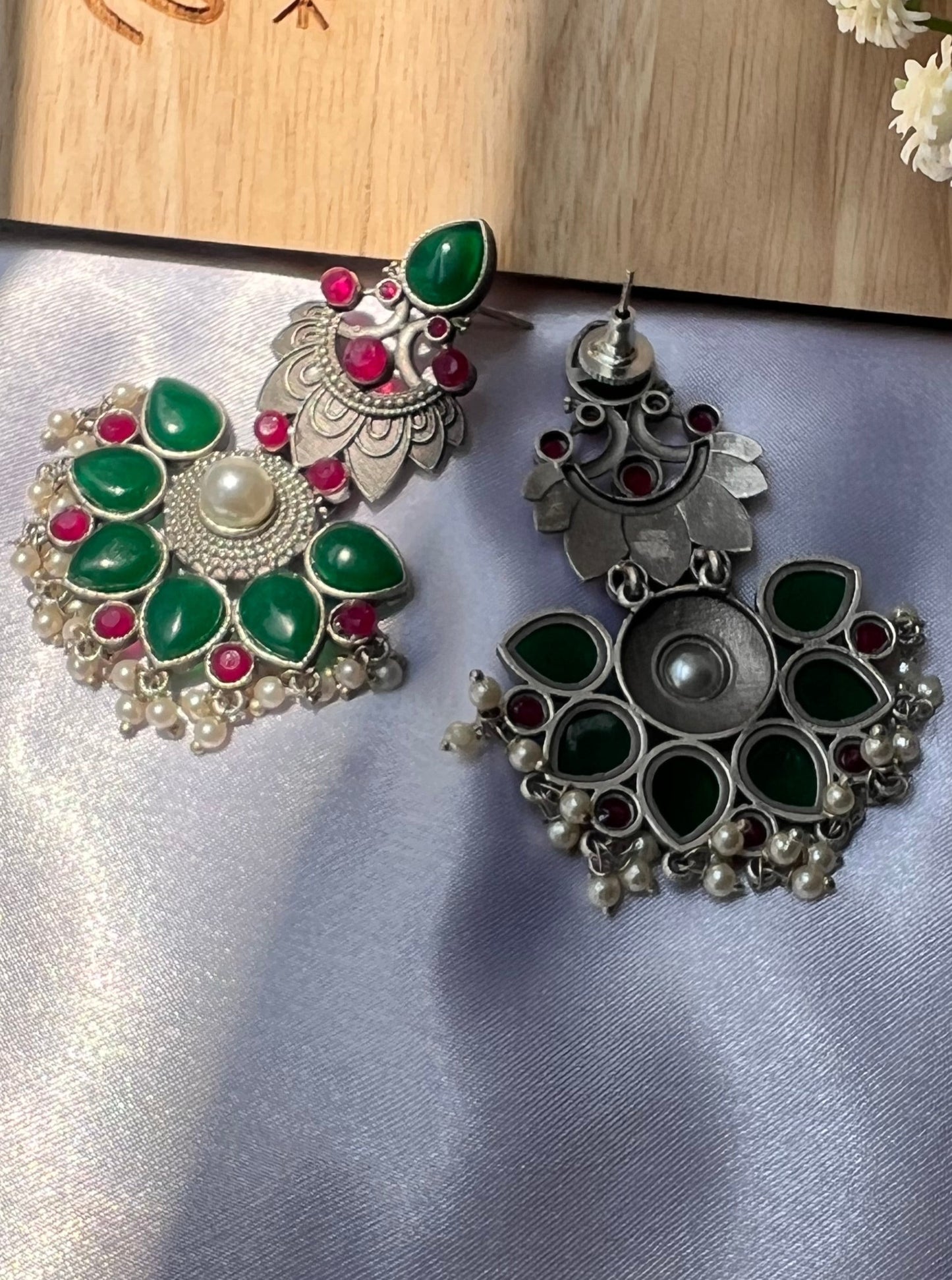 Morepankh Silver Replica Dangler Earrings DB-SR1556Z15