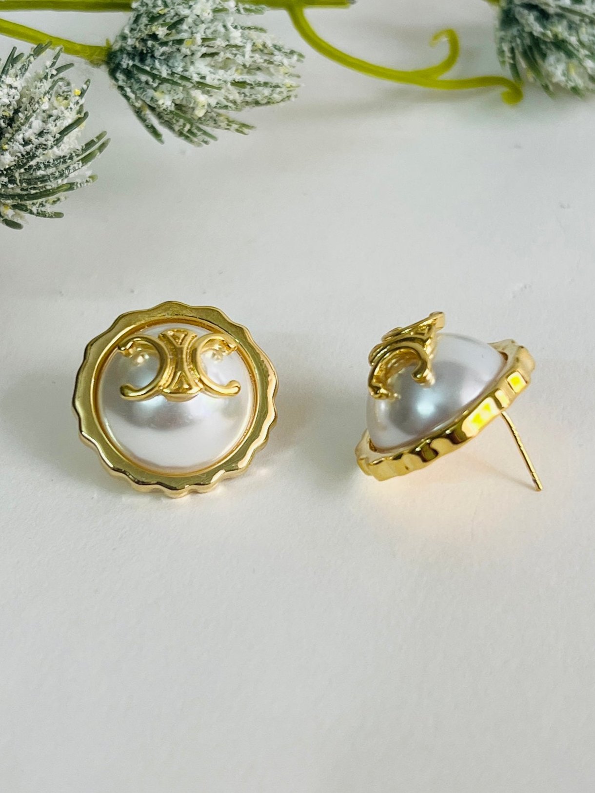 CHANEL GOLD STUD EARRINGS DB-GP2400Z2