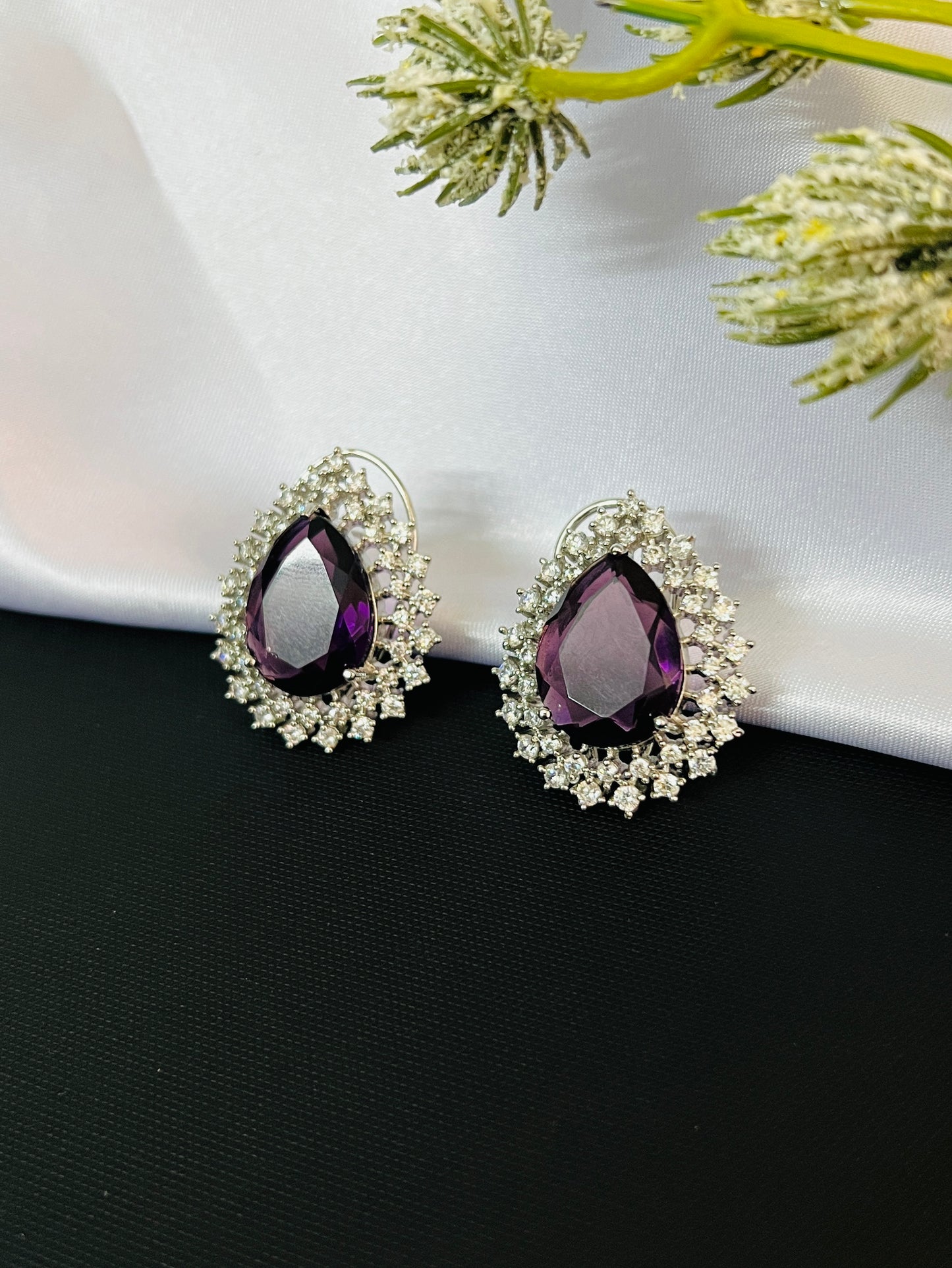 PURPLE ZIRCONIA STUDS DB-AD19002Z2