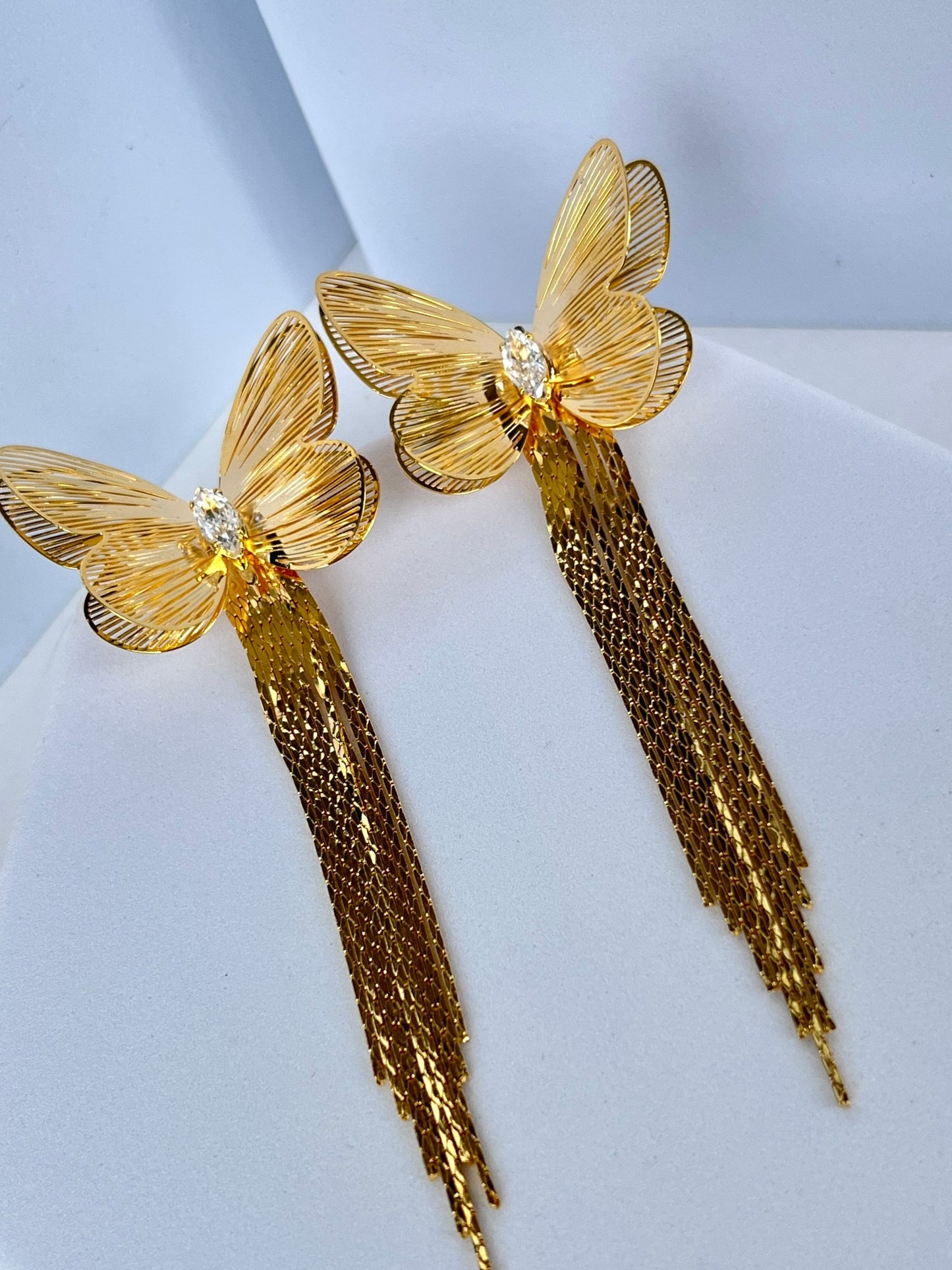 Butterfly Two in One Tassels Earring DB-GP19601Z
