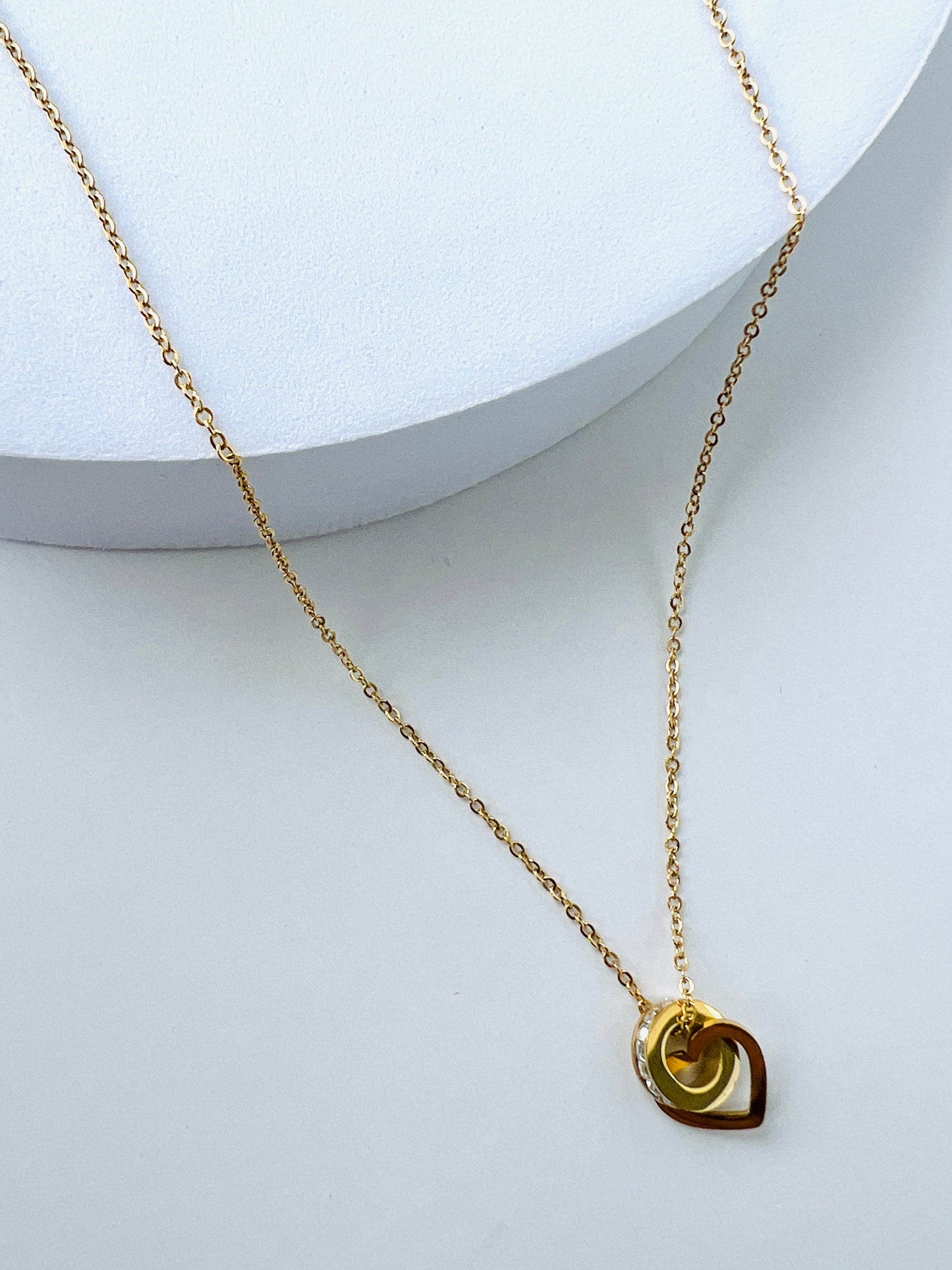Golden Heart Diamond Necklace