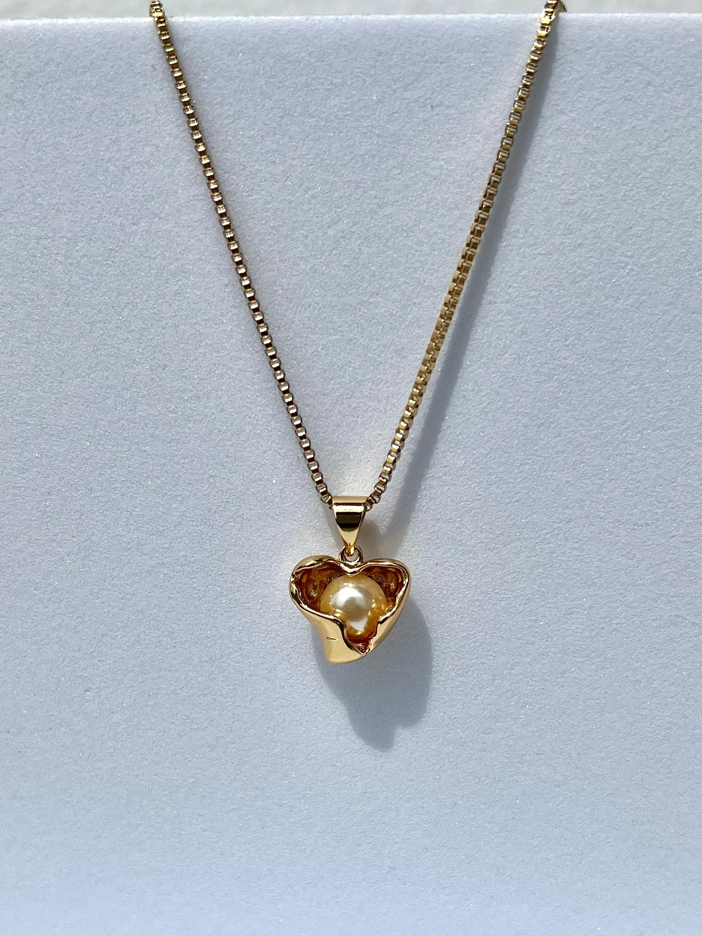 Pearl In Heart Necklace