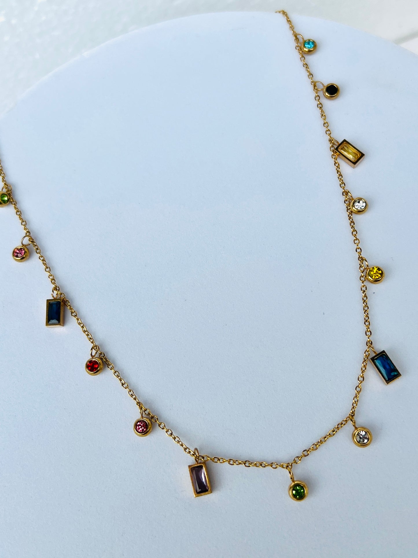 Gia Multicolor Charm Necklace