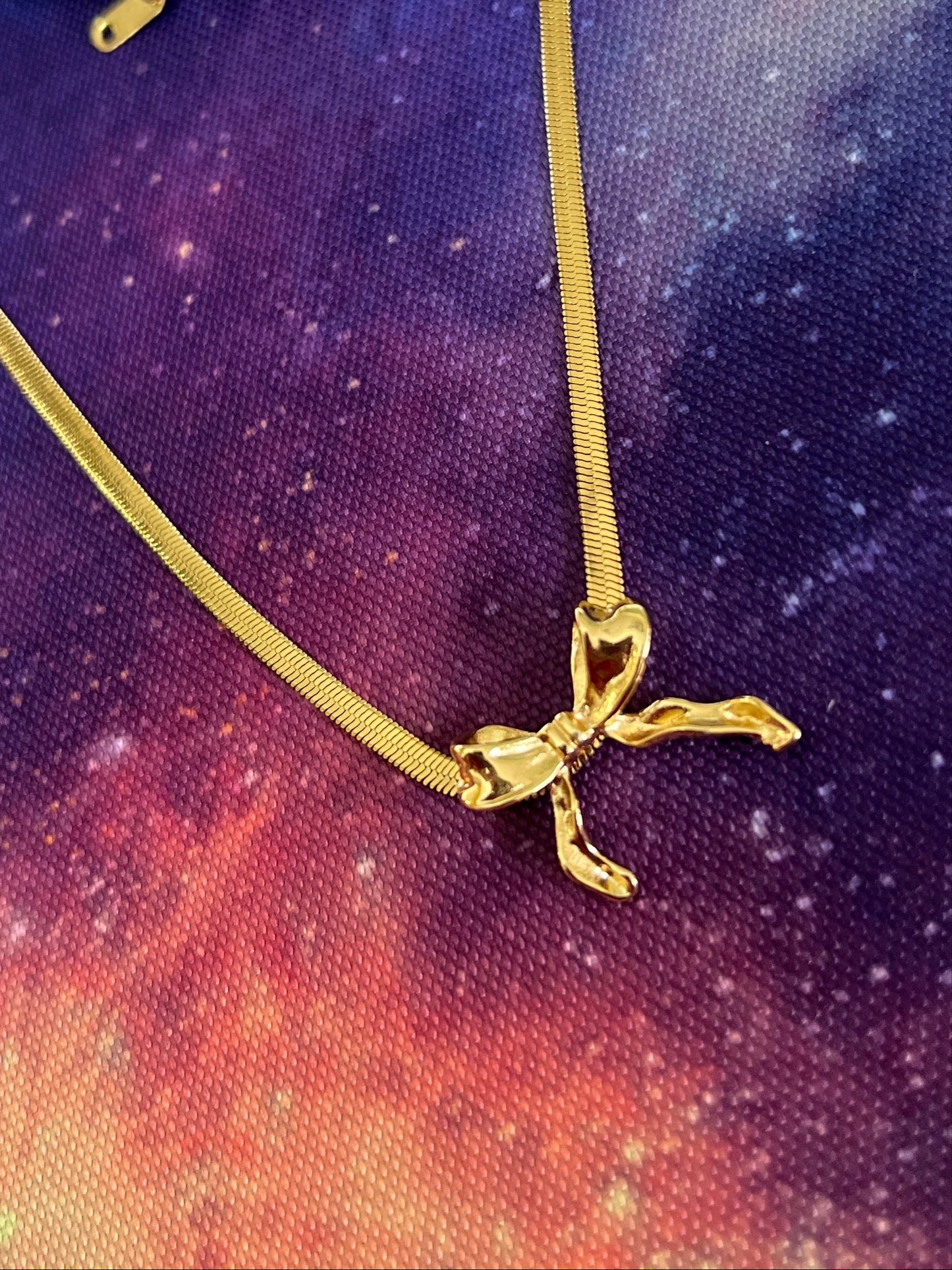 Golden Bow Necklace
