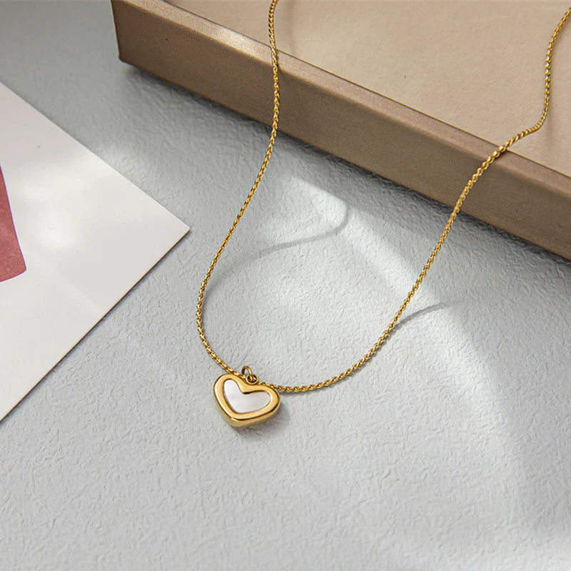 Mother of Pearl Heart Necklace