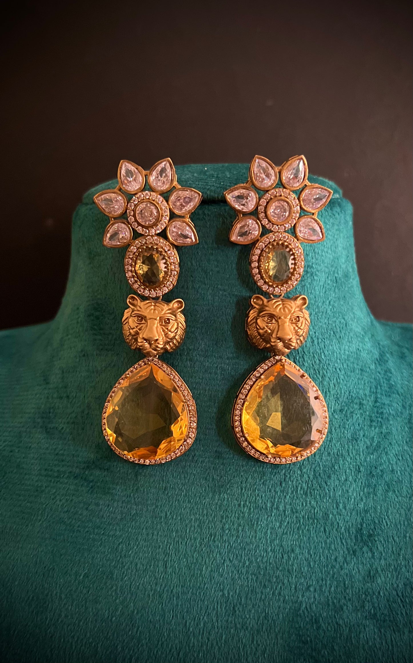 Sabyasachi Inspired Doublet Stone Earrings DB-SS11280Z6