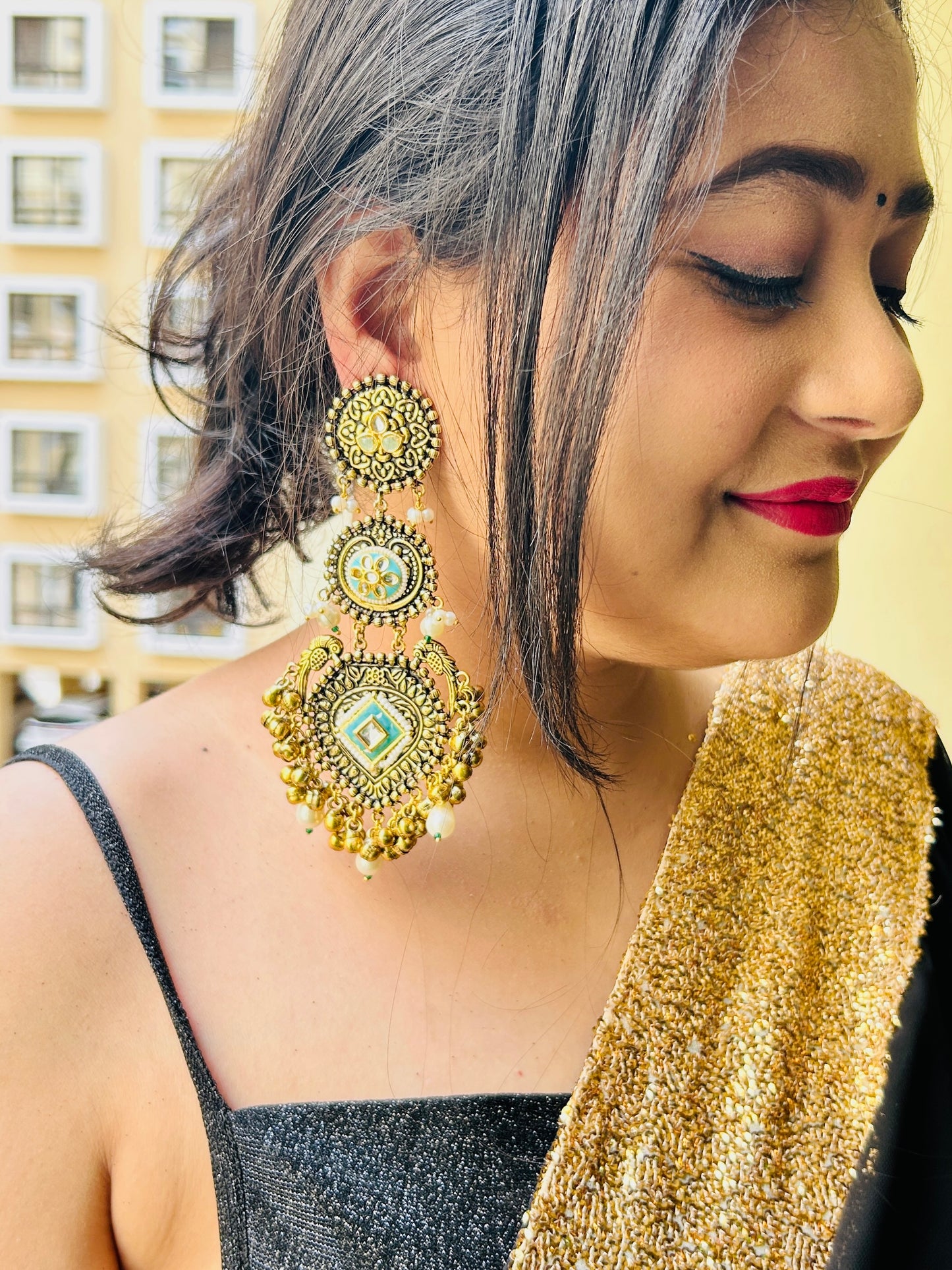 Nargis Statement Dangler Earring DB-GP117200Z2