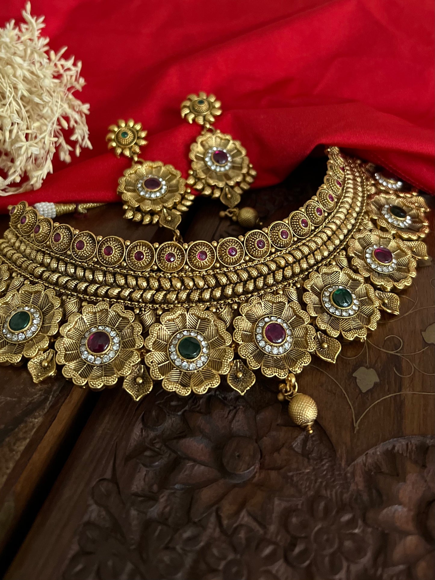Gold Plated Designer Antique Necklace Set DB-GP16000Z