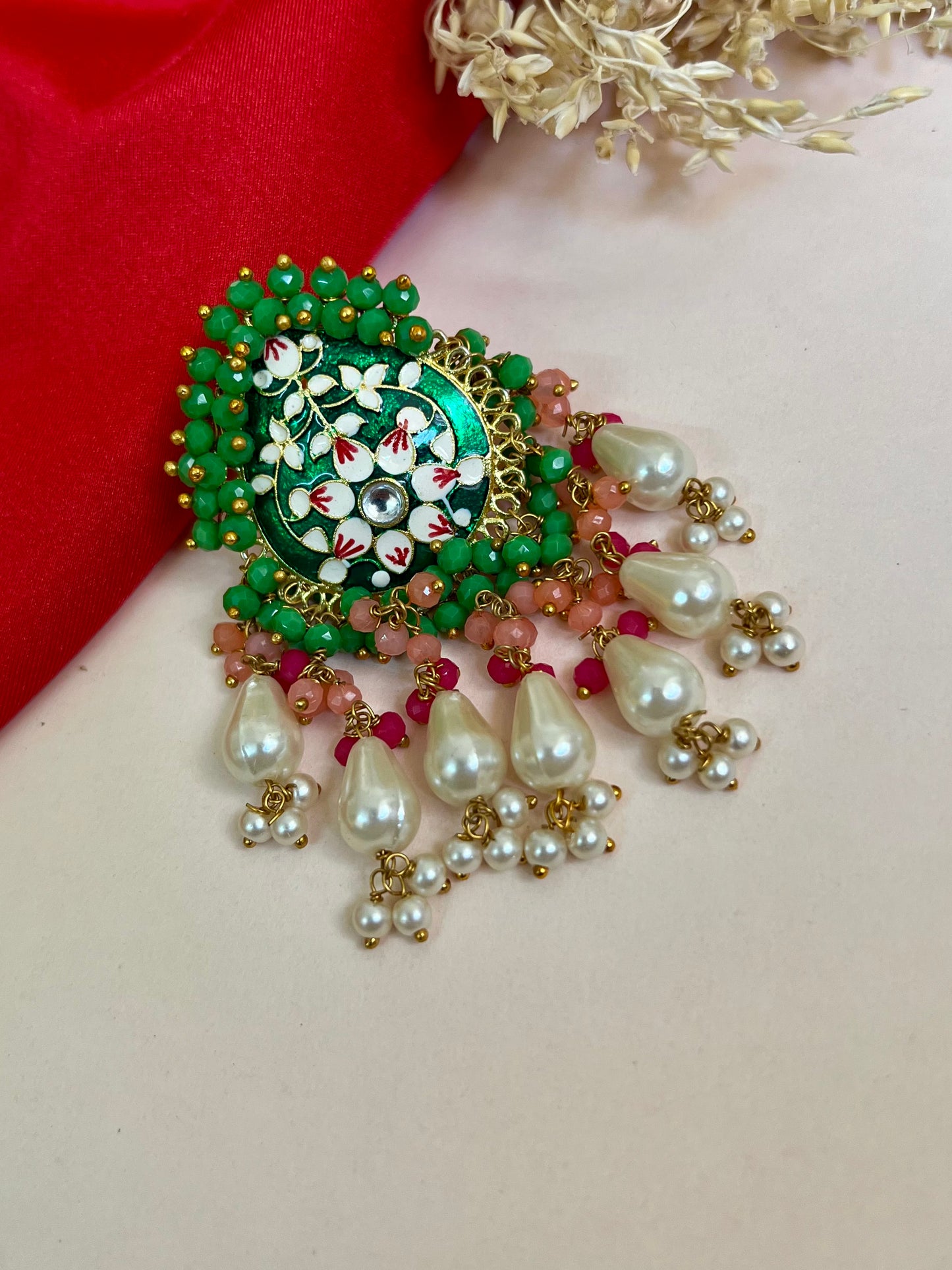 Jharna Beautiful Meenakari Stud earrings DB-GP13600Z