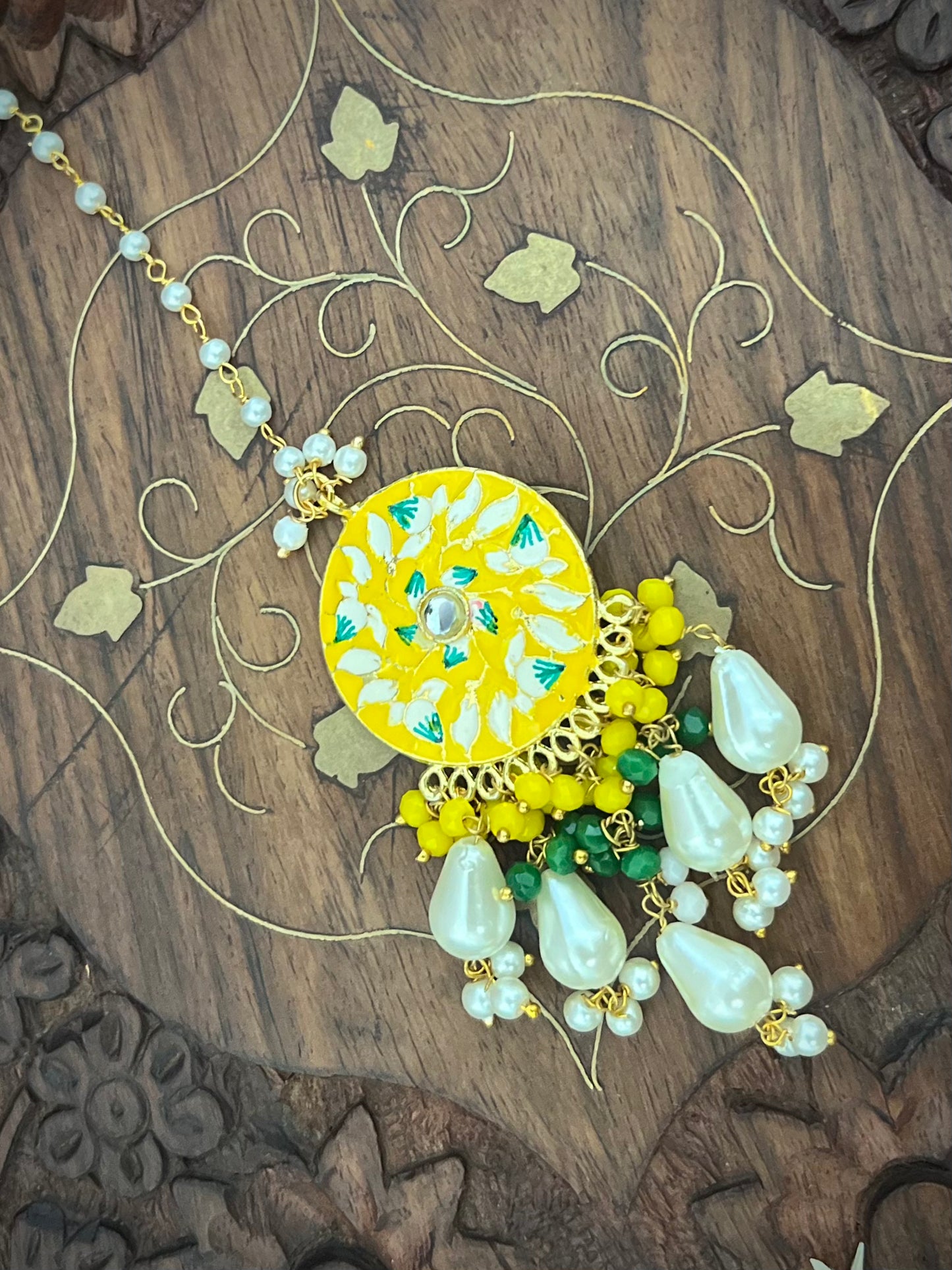 Meera Meenakari Earrings with Mangtika DB-GP13600Z