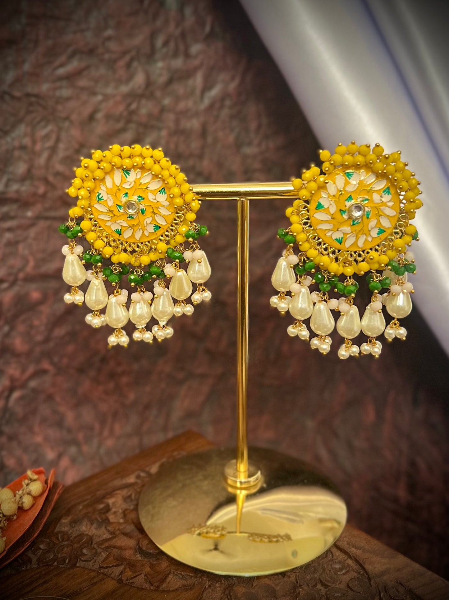 Meera Meenakari Earrings with Mangtika DB-GP13600Z