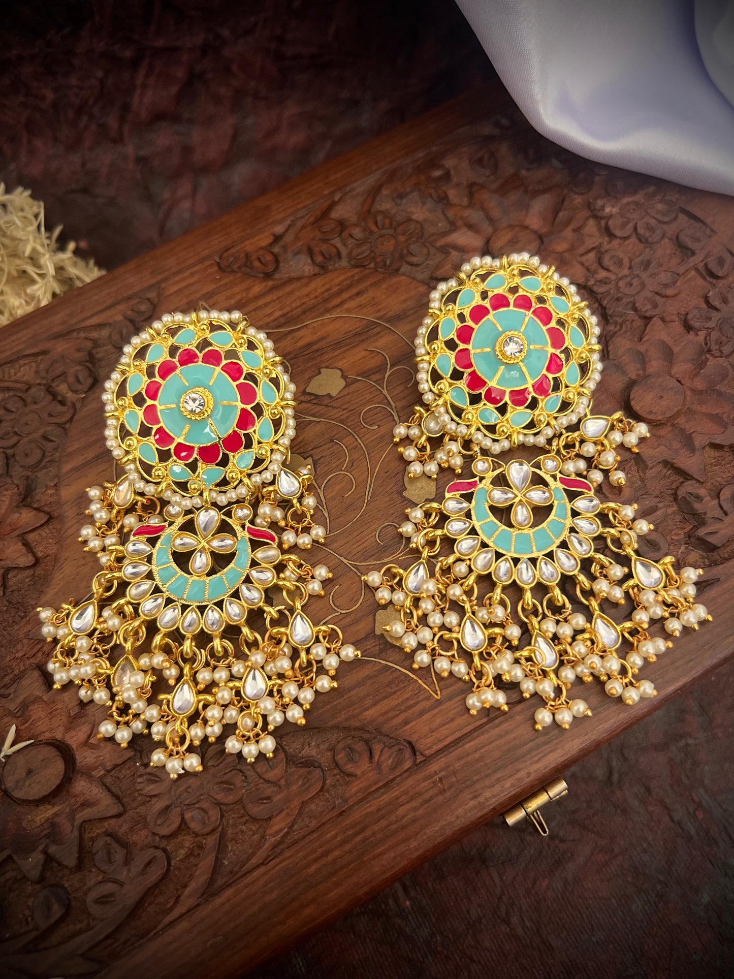 Suhana Meenakari Dangler Earrings DB-GP13600Z