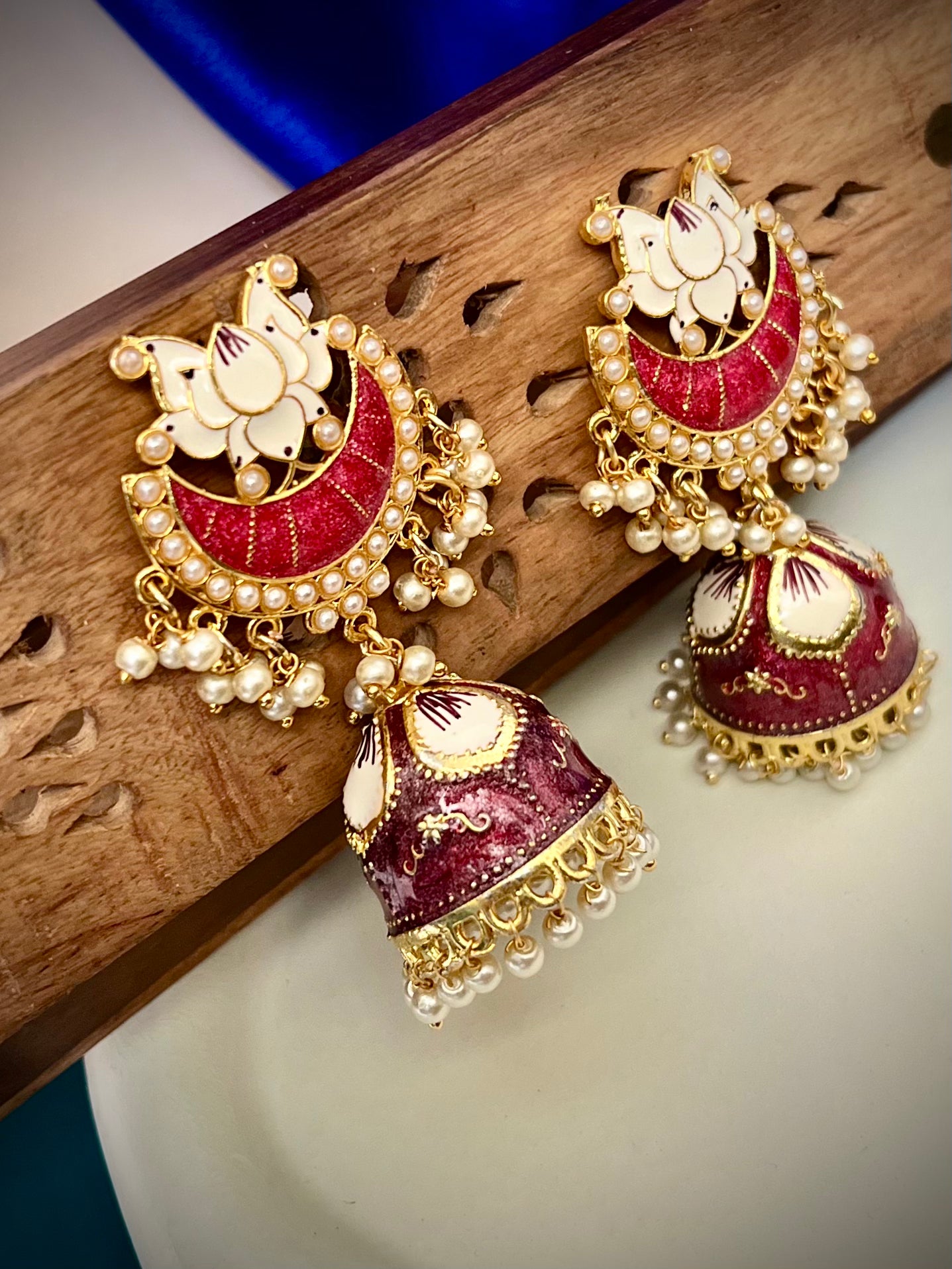 Zevar Meenakari Pink Jhumka DB-GP1380Z